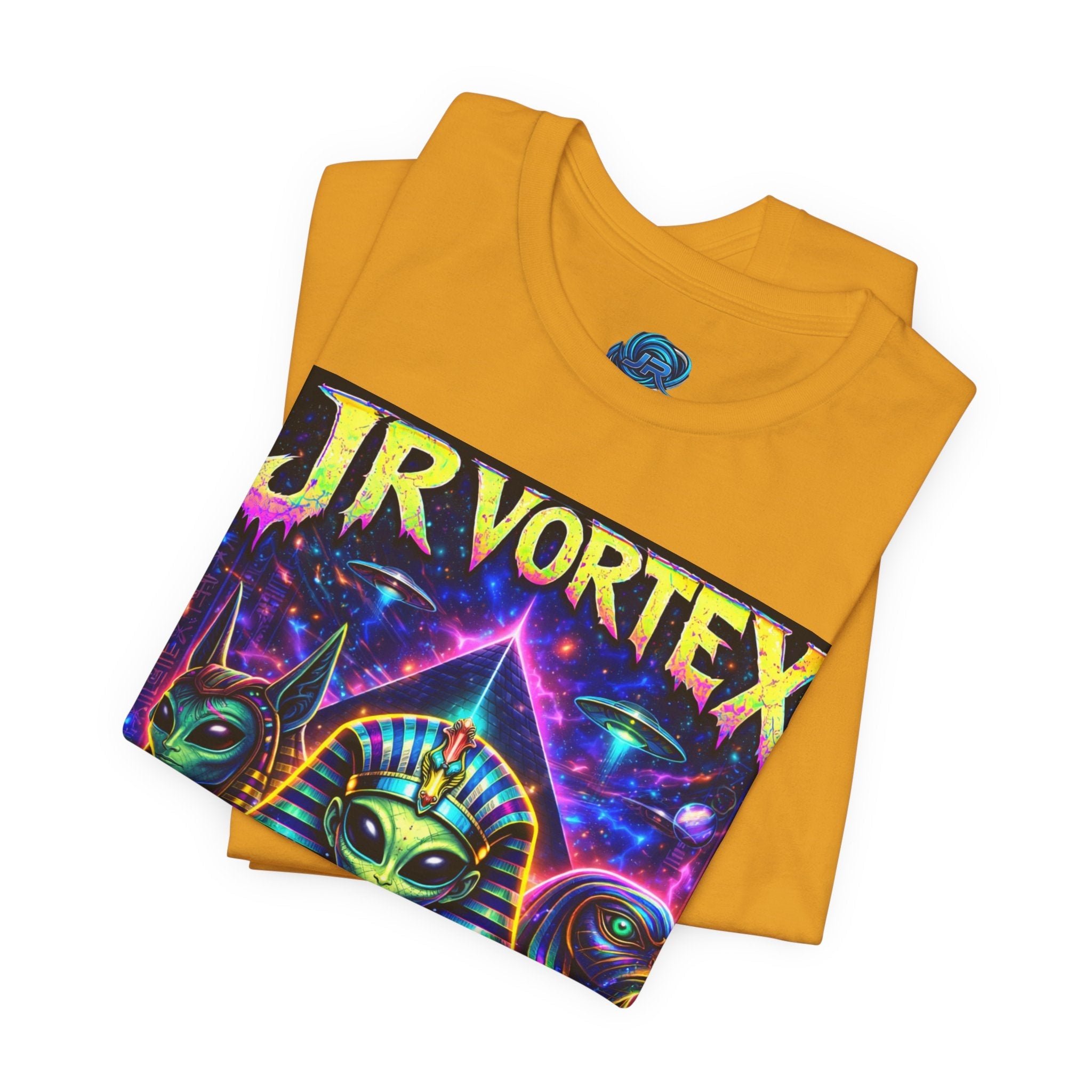 JR Vortex Psychedelic Egyptian Cat Tee Printify