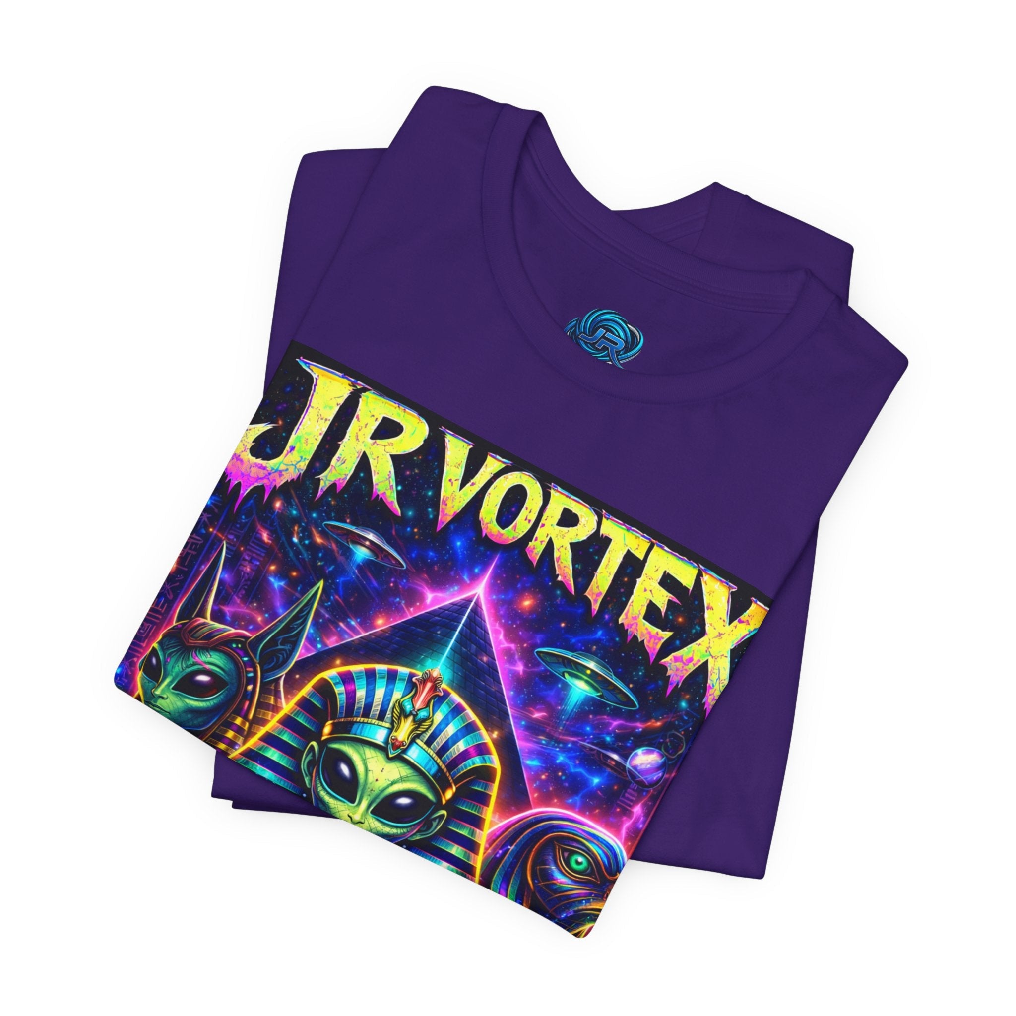 JR Vortex Psychedelic Egyptian Cat Tee Printify