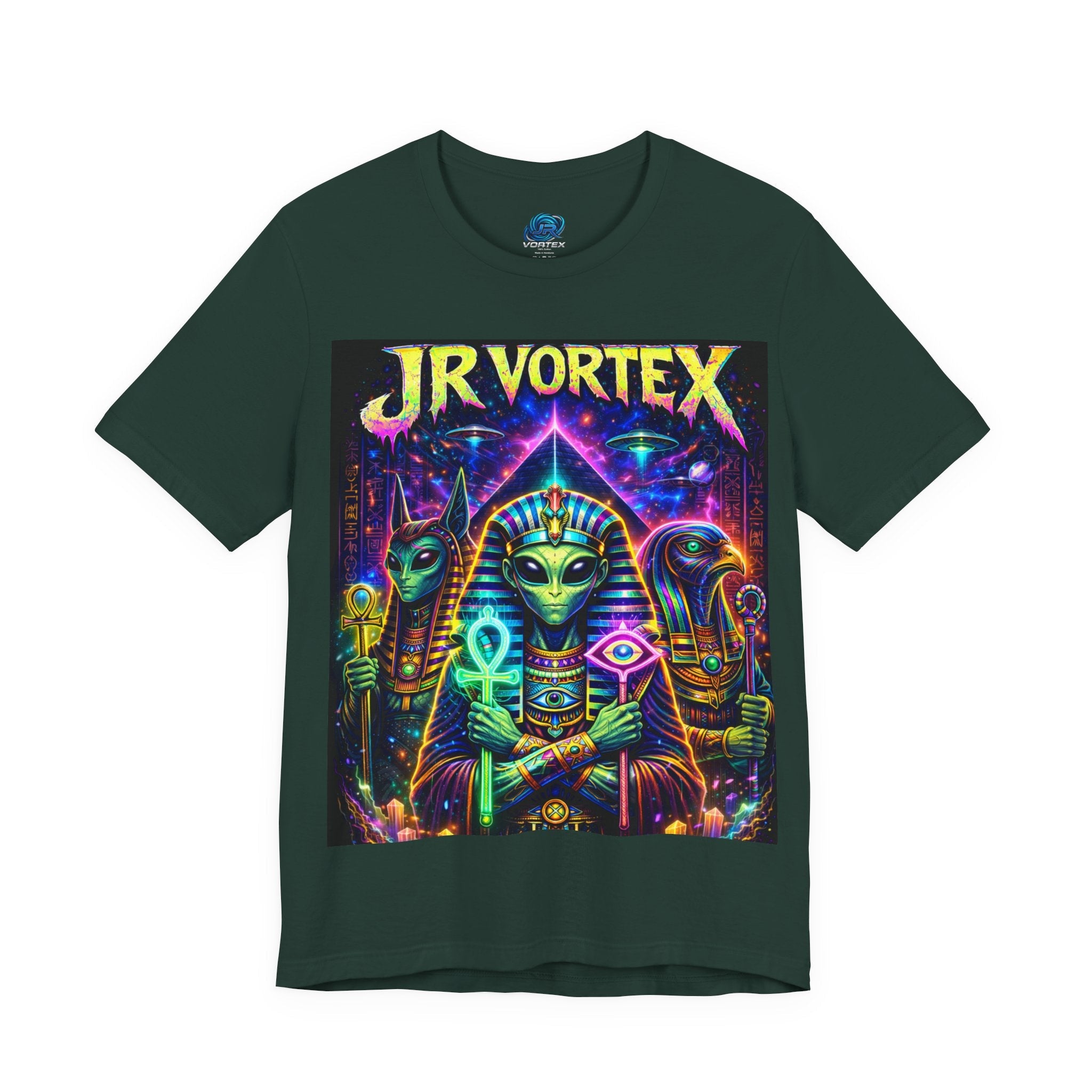 JR Vortex Psychedelic Egyptian Cat Tee Printify