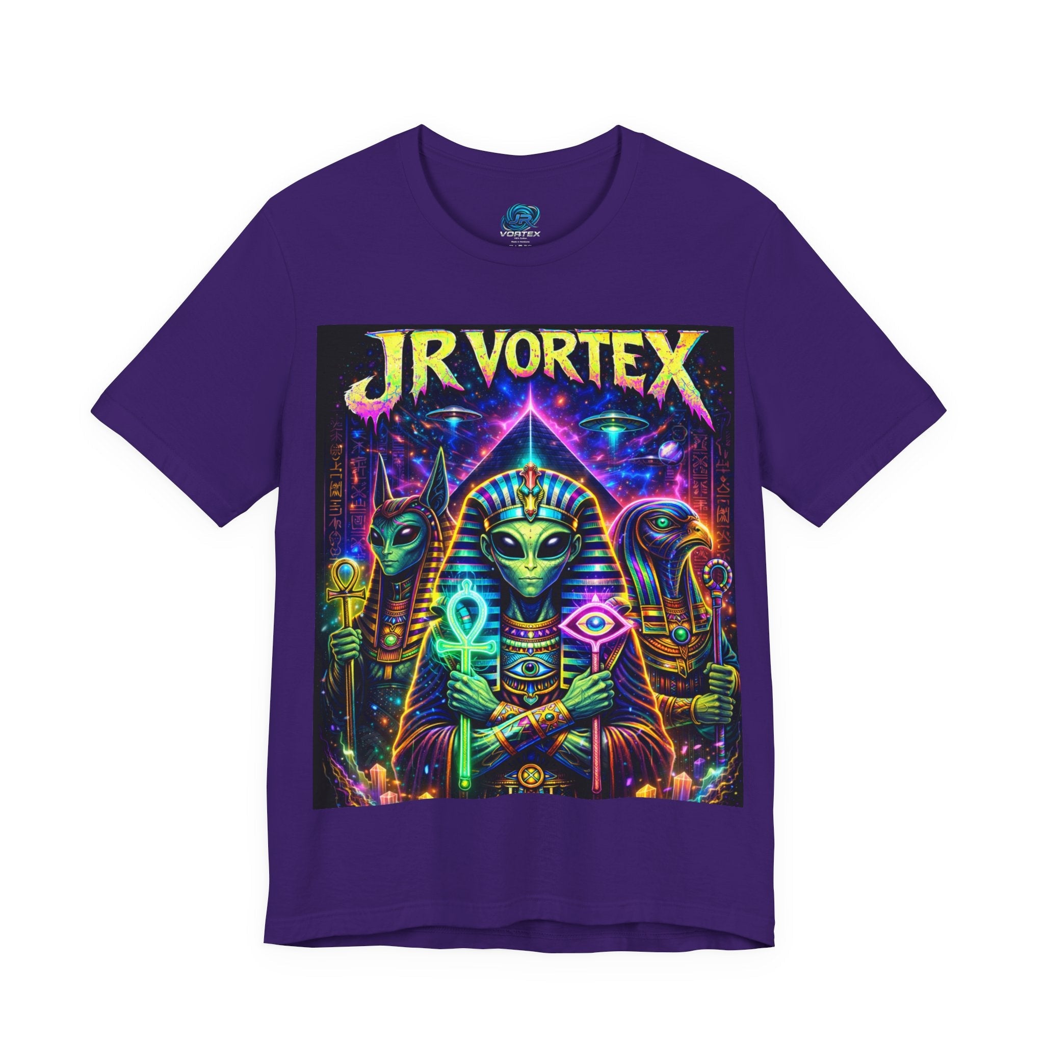 JR Vortex Psychedelic Egyptian Cat Tee Printify