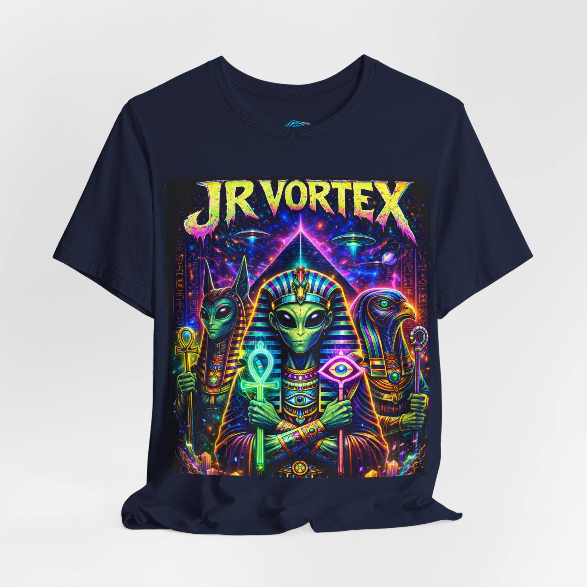JR Vortex Psychedelic Egyptian Cat Tee Printify