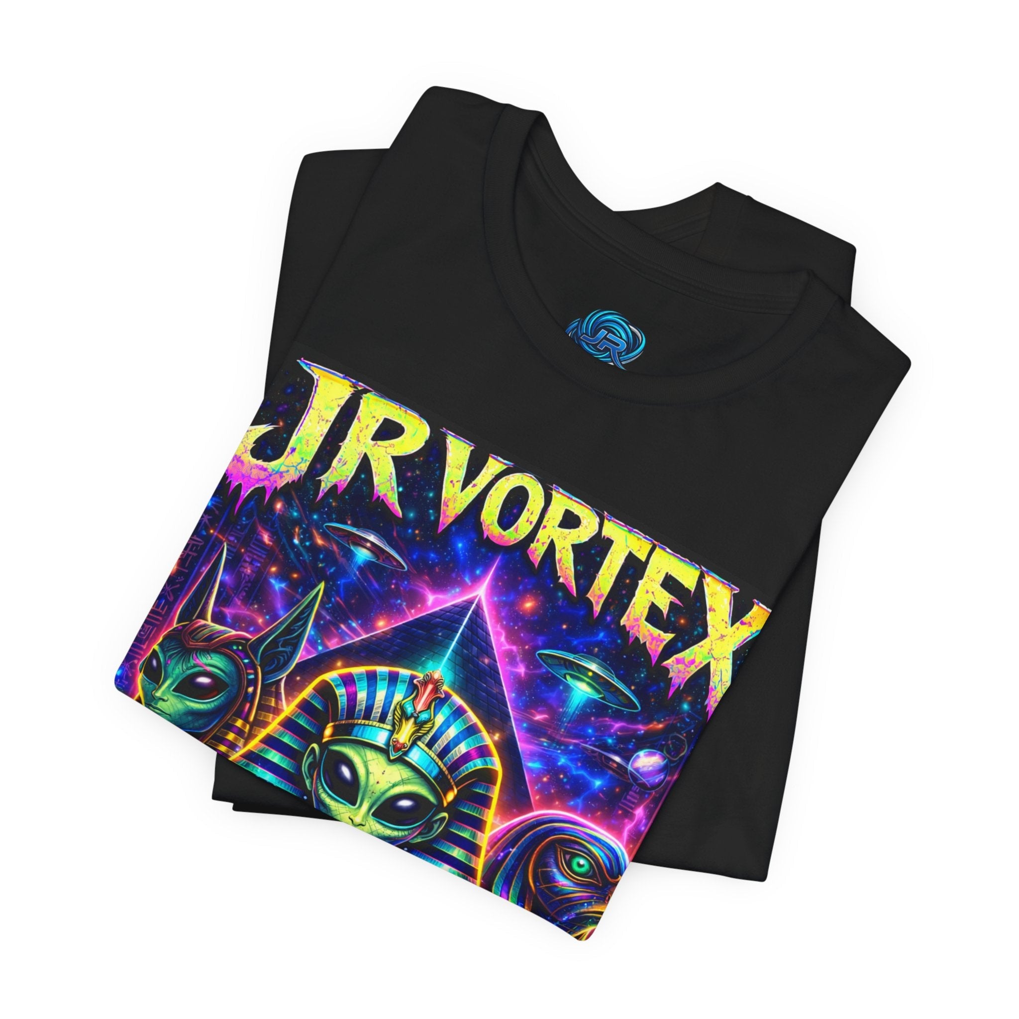 JR Vortex Psychedelic Egyptian Cat Tee Printify