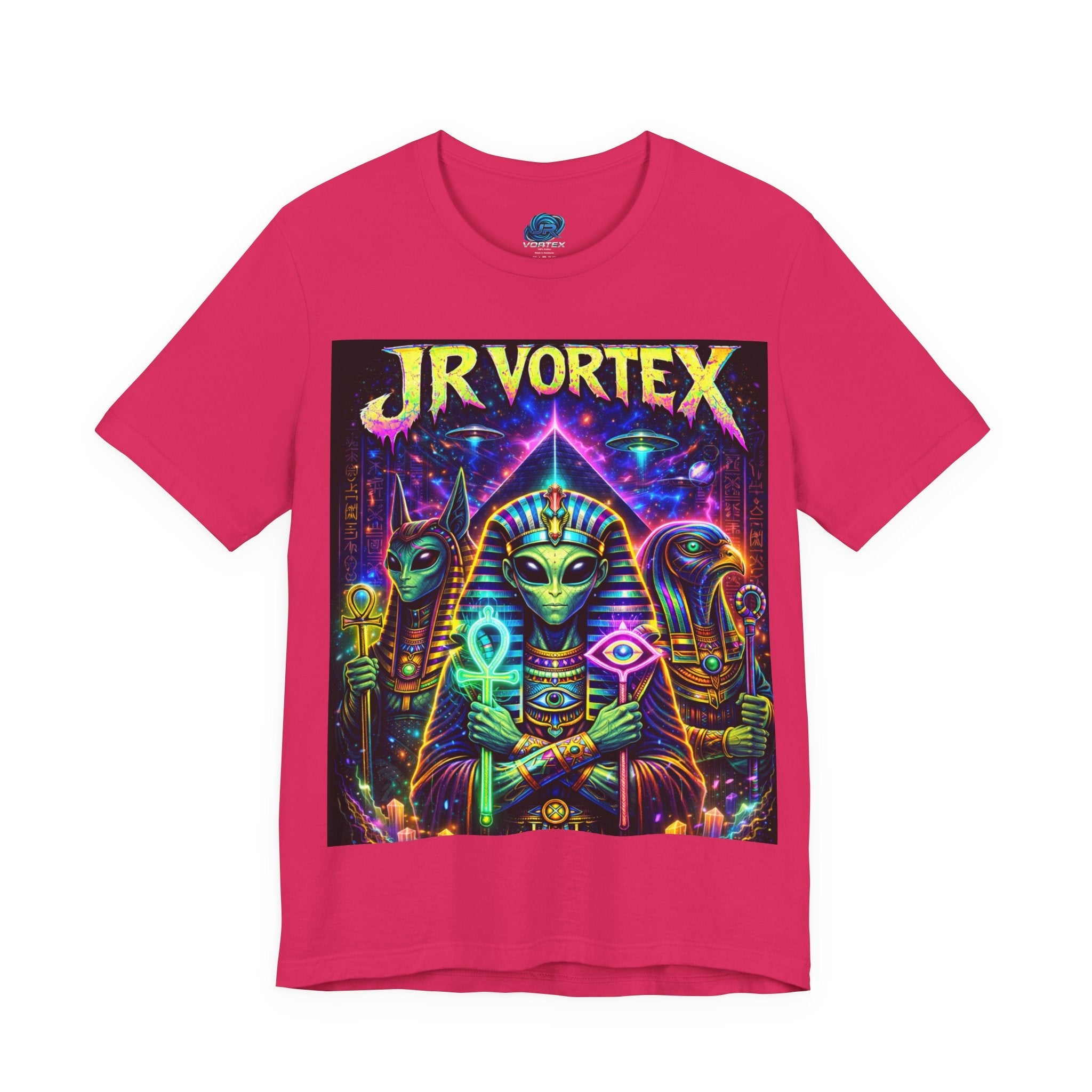JR Vortex Psychedelic Egyptian Cat Tee Printify