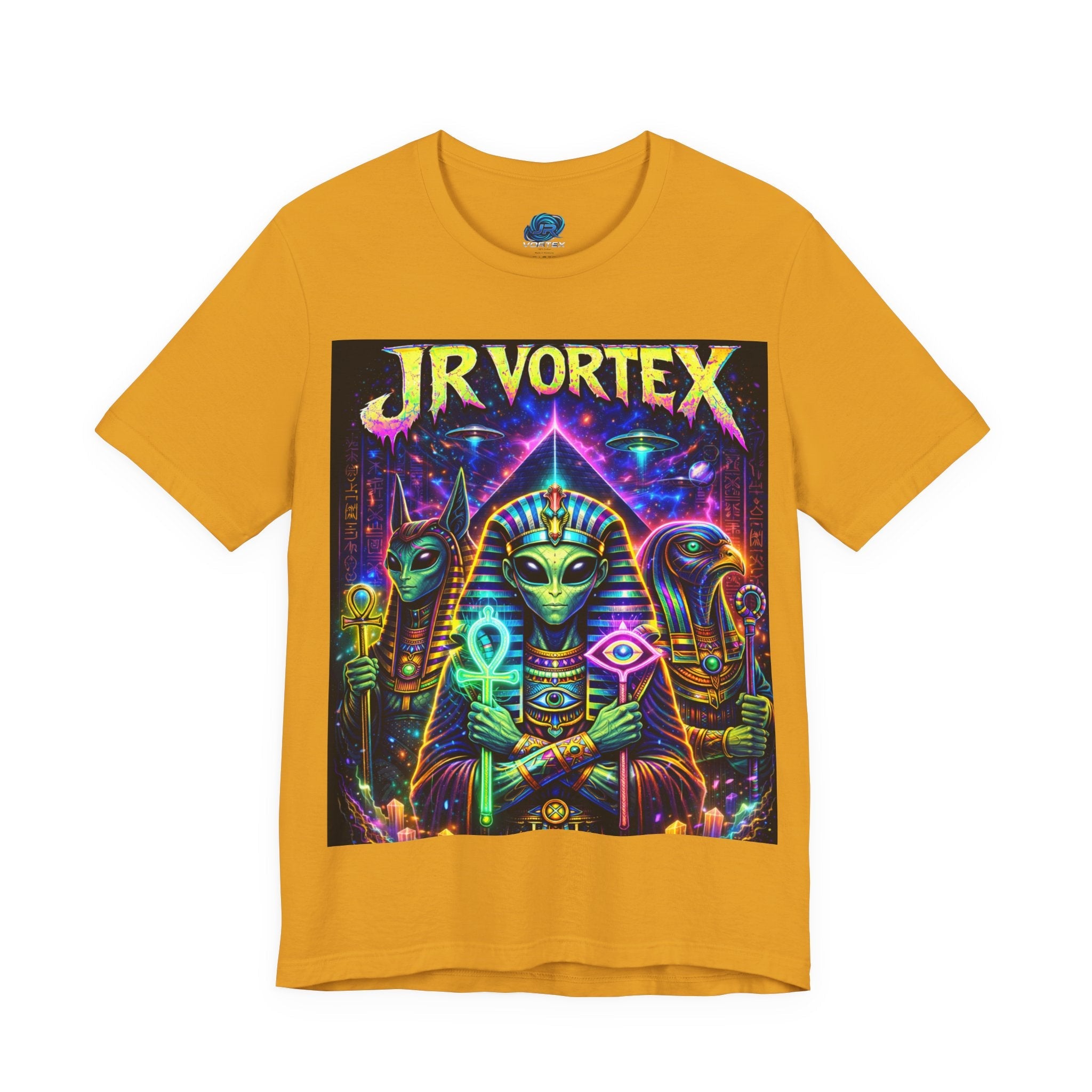 JR Vortex Psychedelic Egyptian Cat Tee Printify