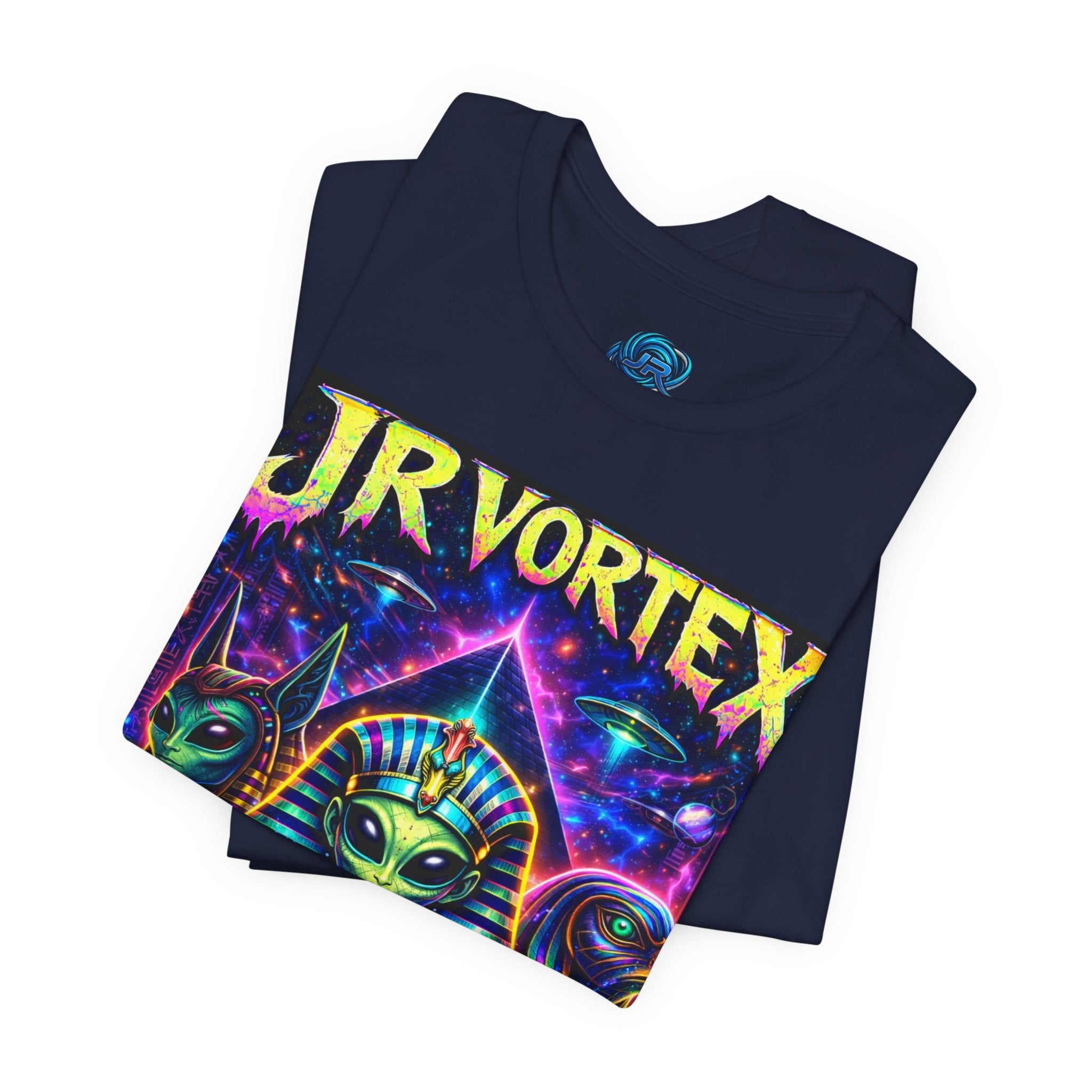 JR Vortex Psychedelic Egyptian Cat Tee Printify