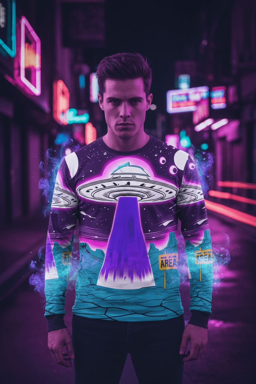 Purple Cosmic UFO Shirt Urban