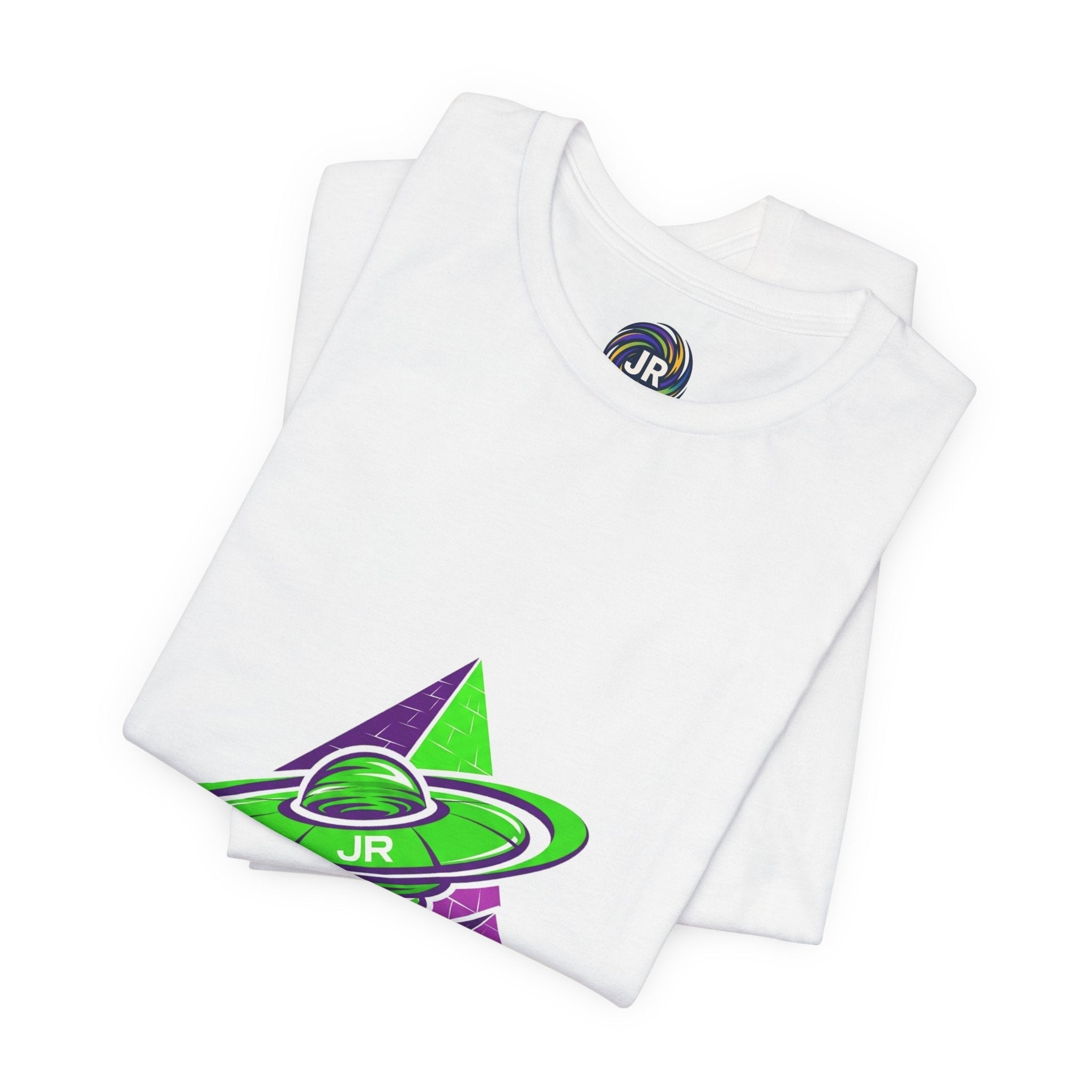 Retro UFO Unisex Short Sleeve Tee, Cosmic Tee, Graphic T-shirt, Space Themed Top, Planet Lovers Shirt, Gift for Sci-Fi Fans Printify