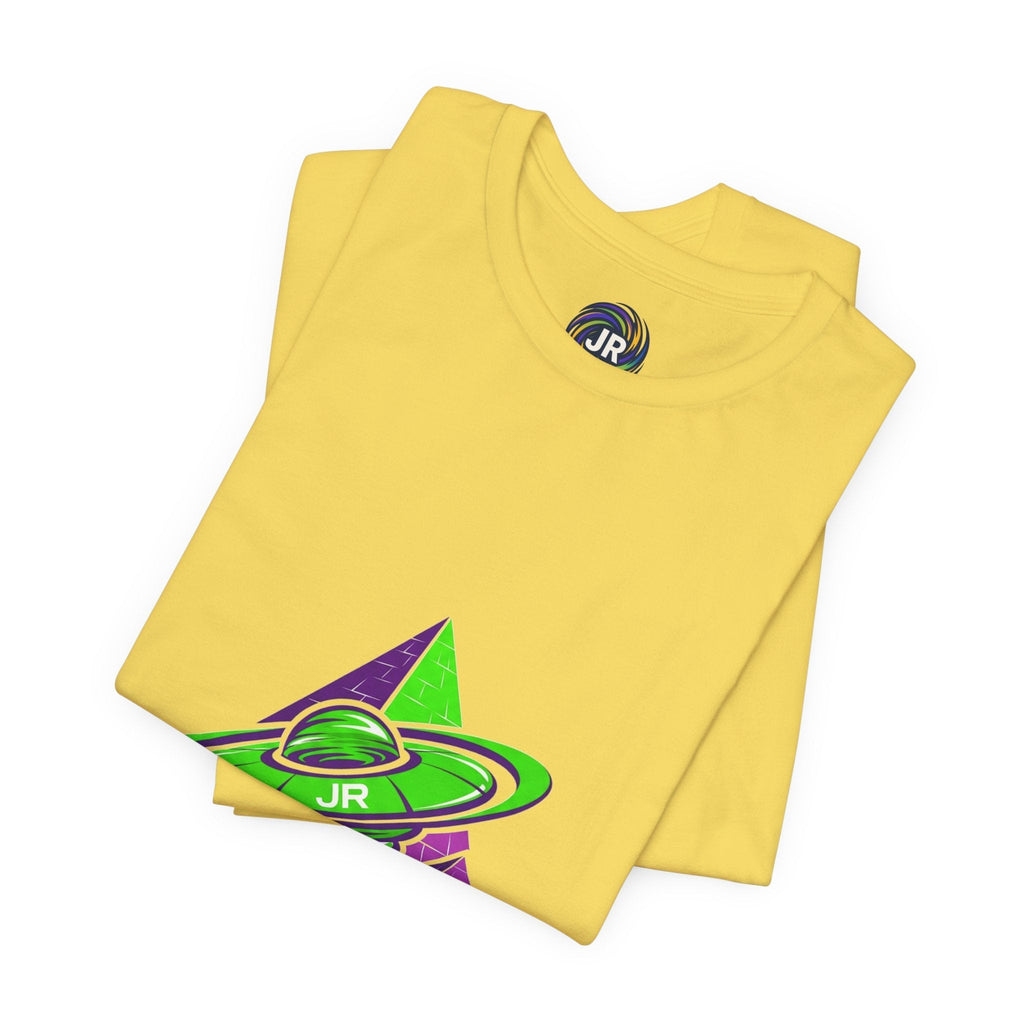 Retro UFO Unisex Short Sleeve Tee, Cosmic Tee, Graphic T-shirt, Space Themed Top, Planet Lovers Shirt, Gift for Sci-Fi Fans Printify