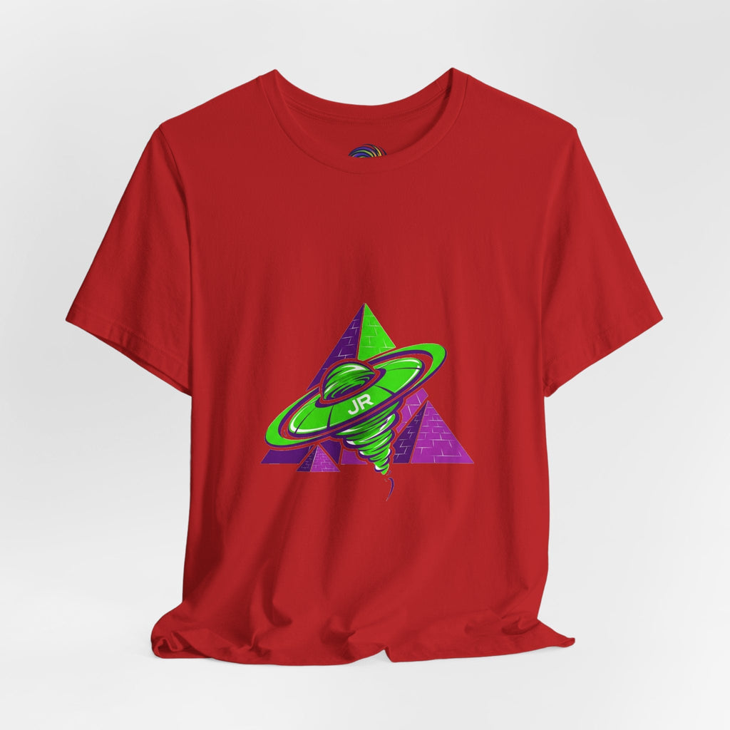 Retro UFO Unisex Short Sleeve Tee, Cosmic Tee, Graphic T-shirt, Space Themed Top, Planet Lovers Shirt, Gift for Sci-Fi Fans Printify
