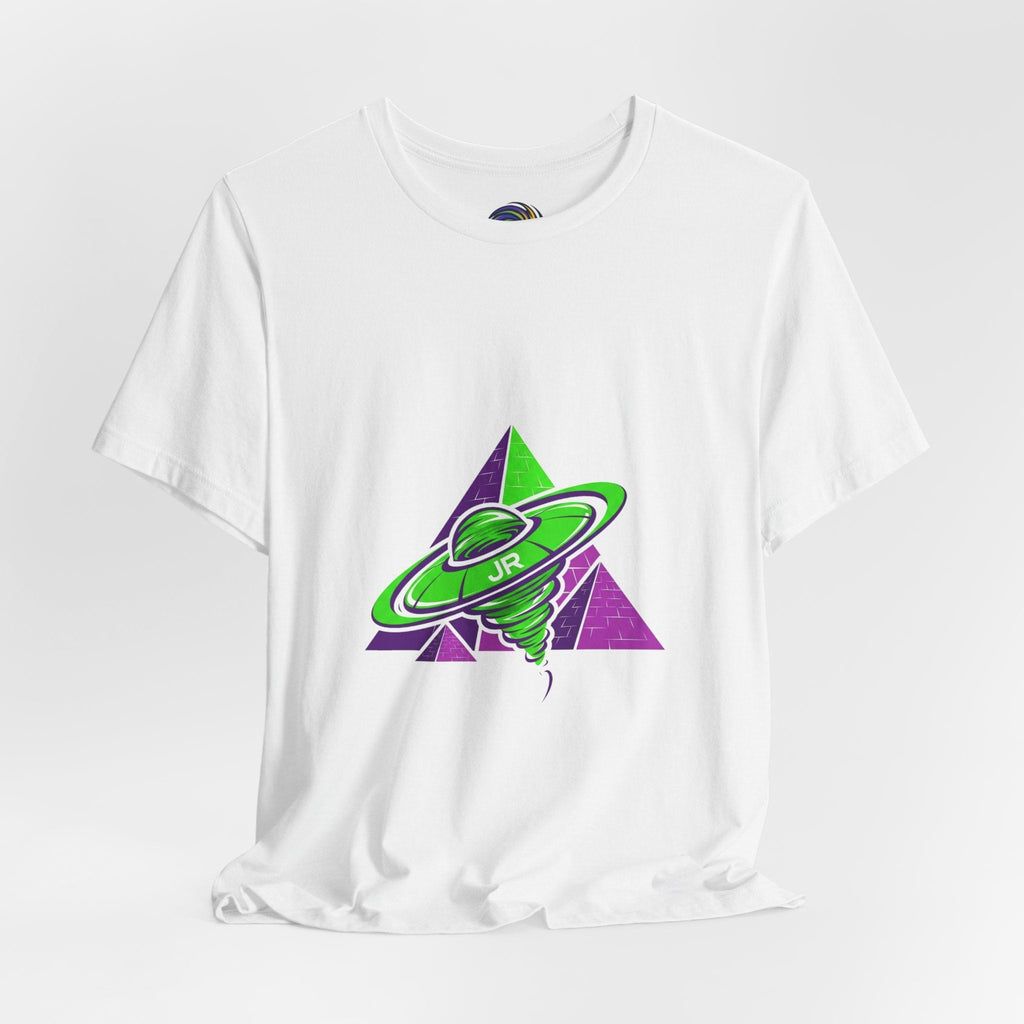 Retro UFO Unisex Short Sleeve Tee, Cosmic Tee, Graphic T-shirt, Space Themed Top, Planet Lovers Shirt, Gift for Sci-Fi Fans Printify