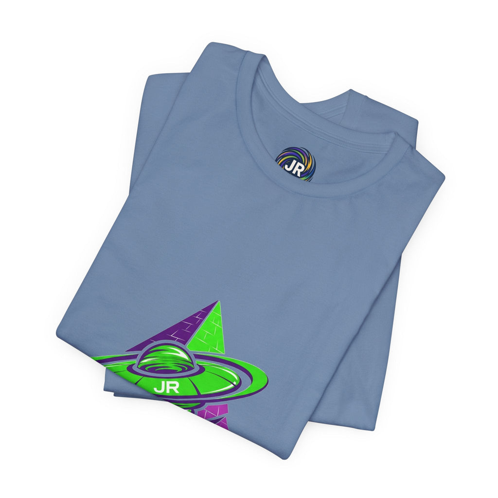 Retro UFO Unisex Short Sleeve Tee, Cosmic Tee, Graphic T-shirt, Space Themed Top, Planet Lovers Shirt, Gift for Sci-Fi Fans Printify