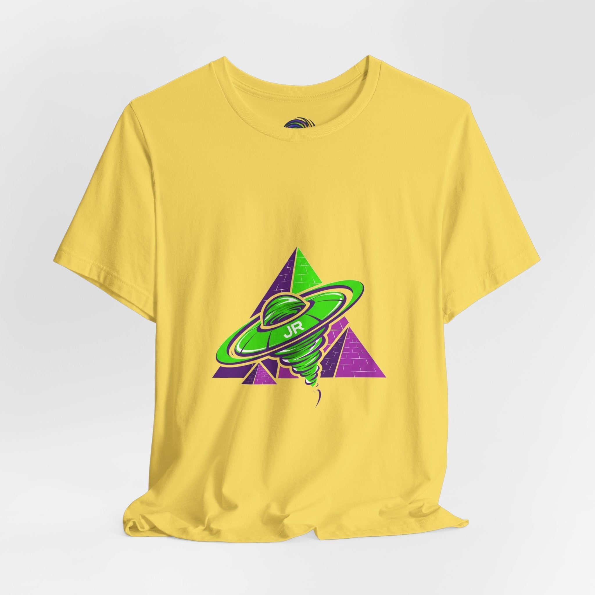 Retro UFO Unisex Short Sleeve Tee, Cosmic Tee, Graphic T-shirt, Space Themed Top, Planet Lovers Shirt, Gift for Sci-Fi Fans Printify