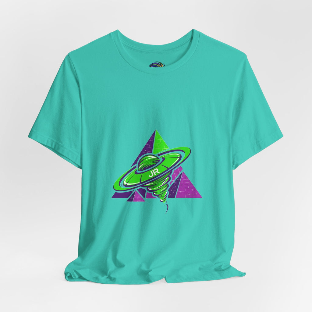 Retro UFO Unisex Short Sleeve Tee, Cosmic Tee, Graphic T-shirt, Space Themed Top, Planet Lovers Shirt, Gift for Sci-Fi Fans Printify