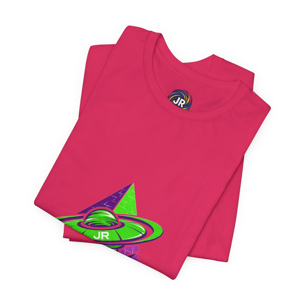 Retro UFO Unisex Short Sleeve Tee, Cosmic Tee, Graphic T-shirt, Space Themed Top, Planet Lovers Shirt, Gift for Sci-Fi Fans Printify
