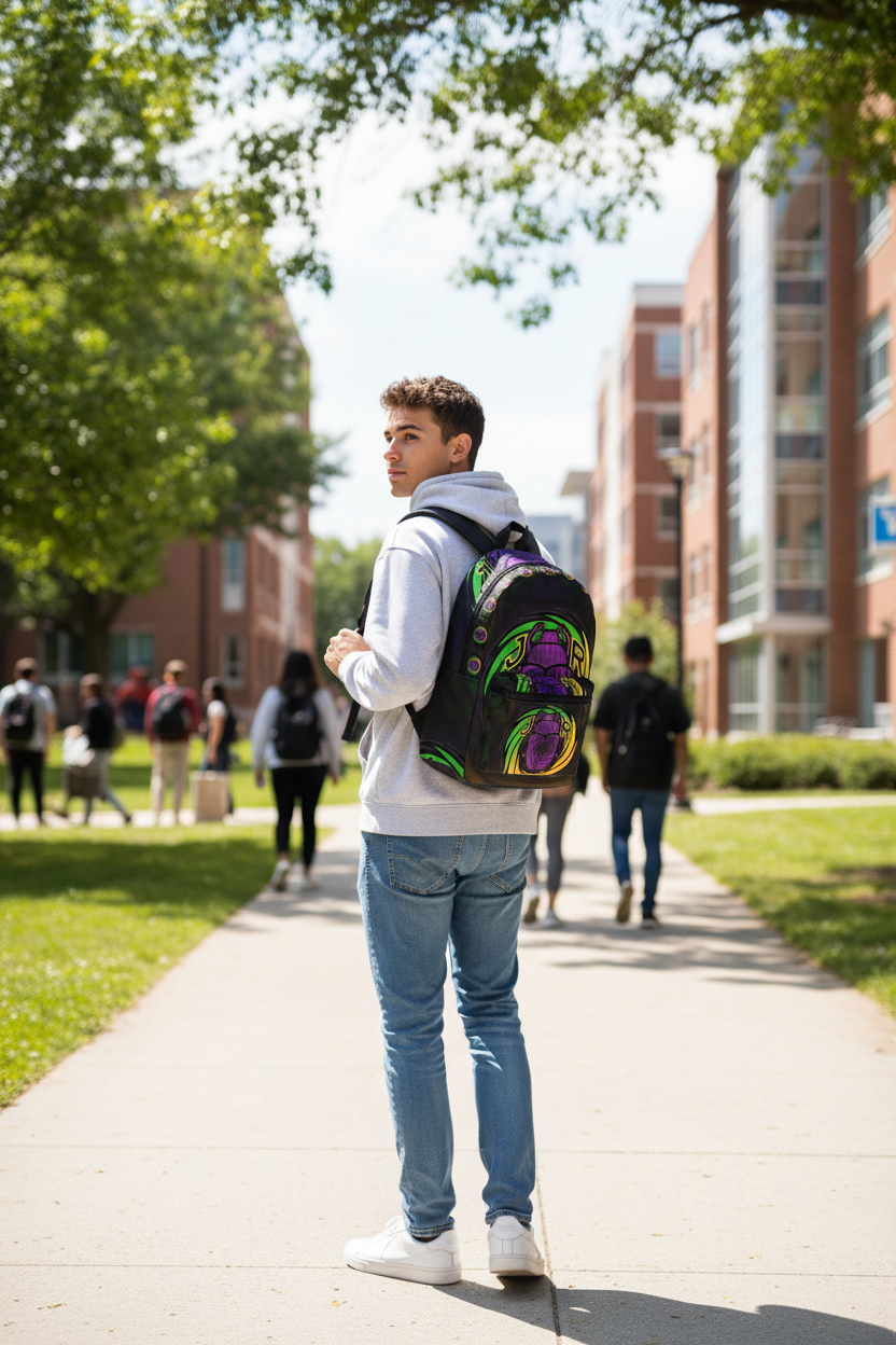 JR Vortex Scarab Backpack — Daytime Street Lifestyle