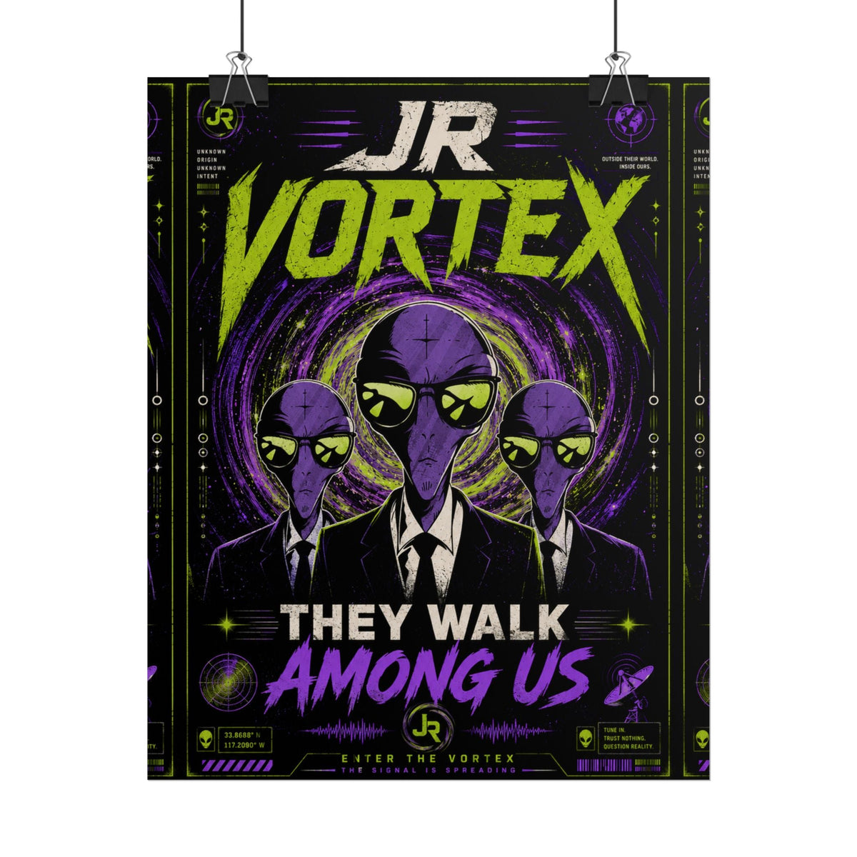 JR Vortex – They Walk Among Us Alien Poster