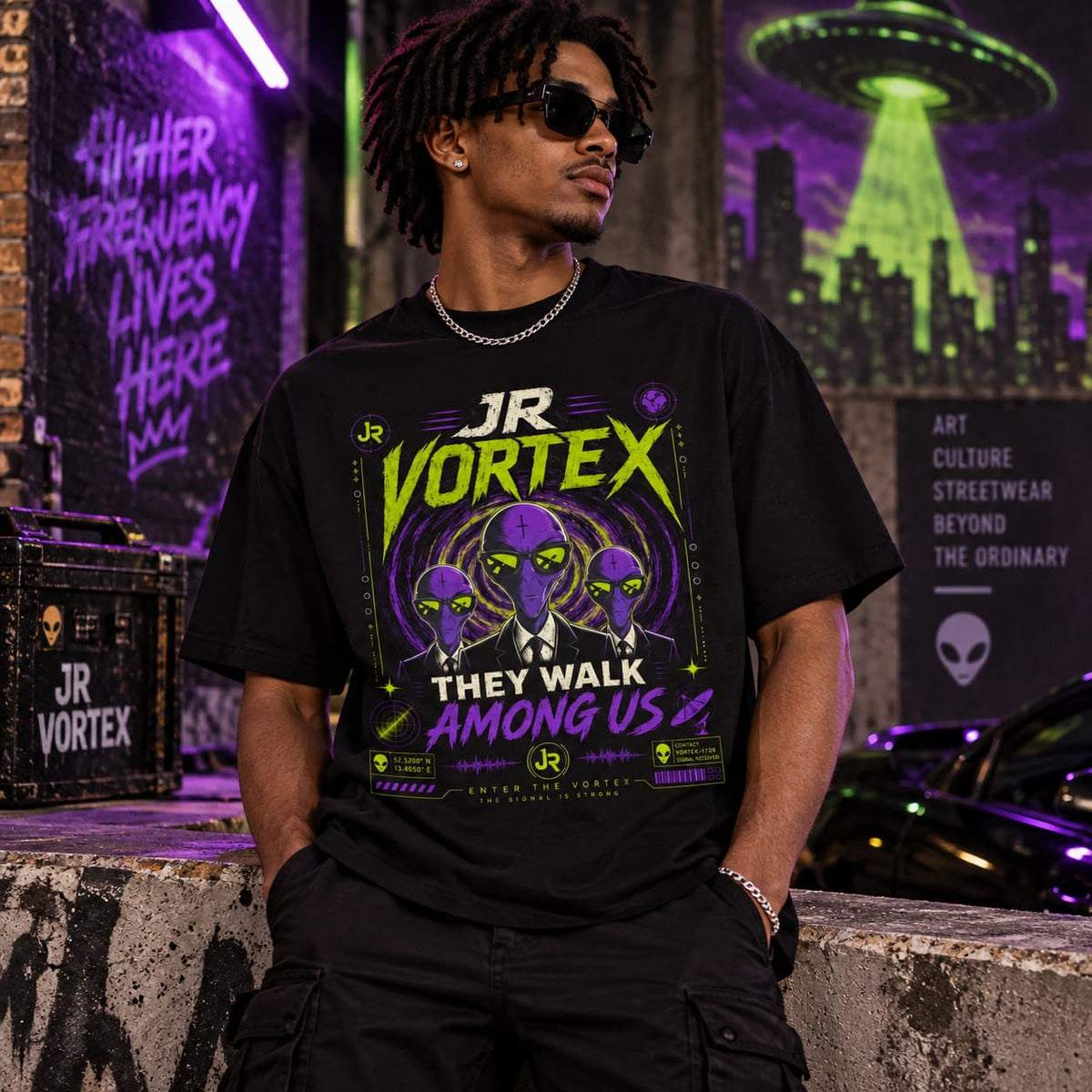 JR Vortex – They Walk Among Us Oversized Tee