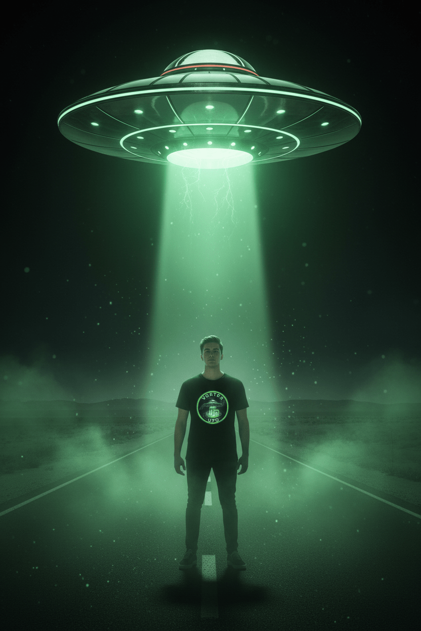 Vortex UFO Green — UFO Abduction Scene