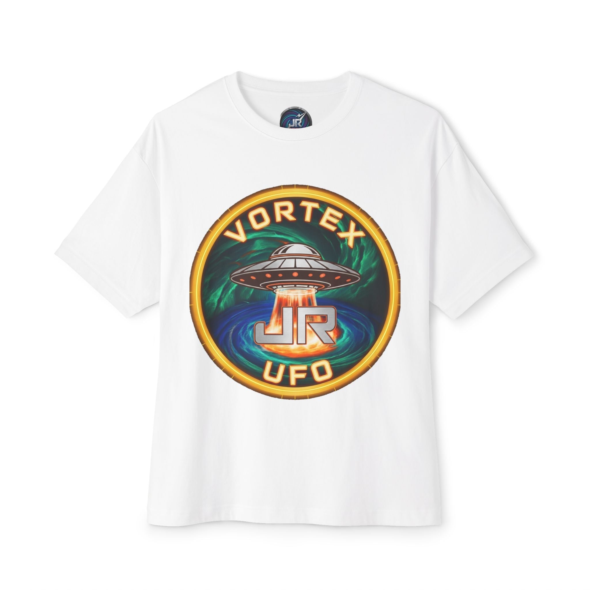UFO Vortex Graphic Tee — Retro Alien Spaceship T-Shirt Printify
