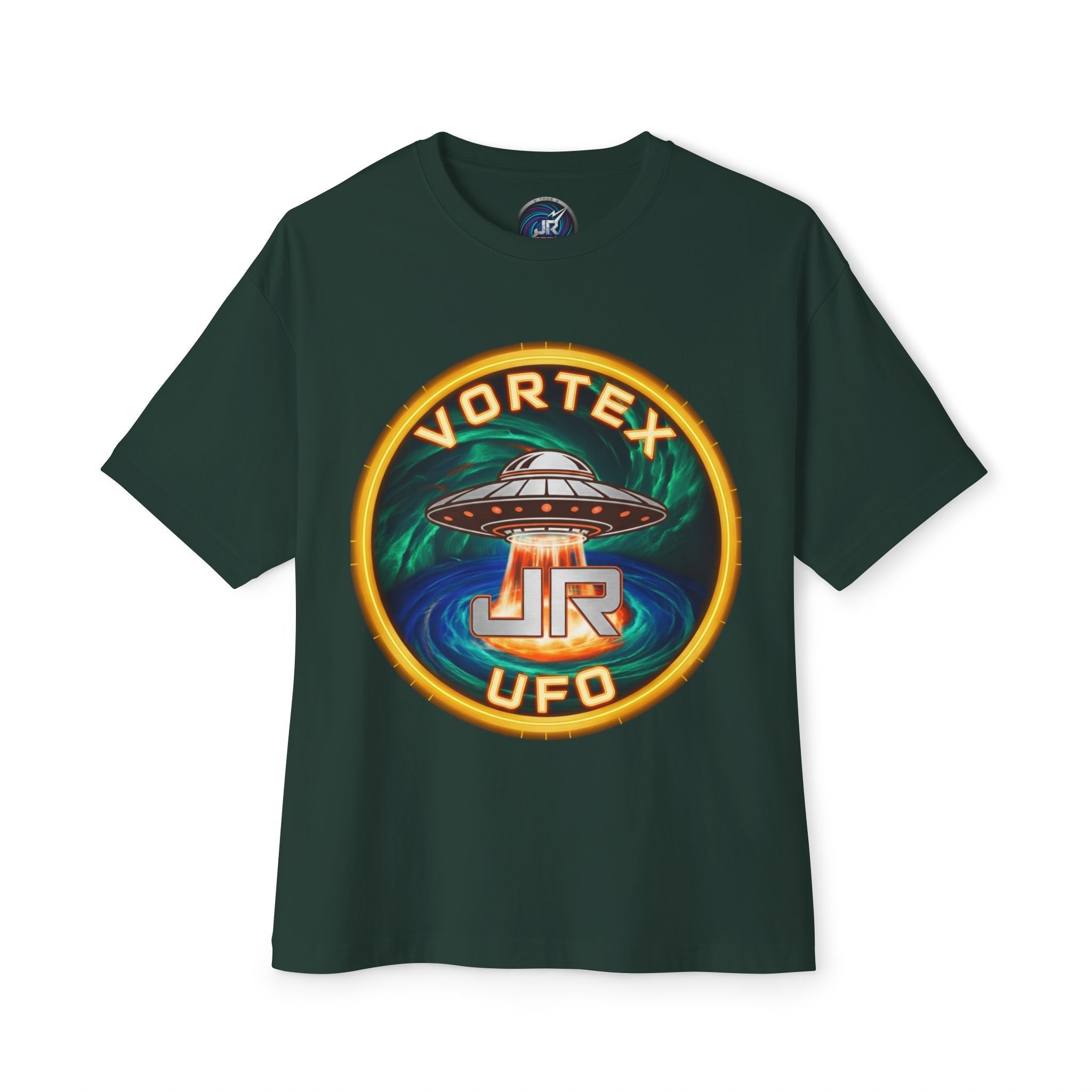 UFO Vortex Graphic Tee — Retro Alien Spaceship T-Shirt Printify