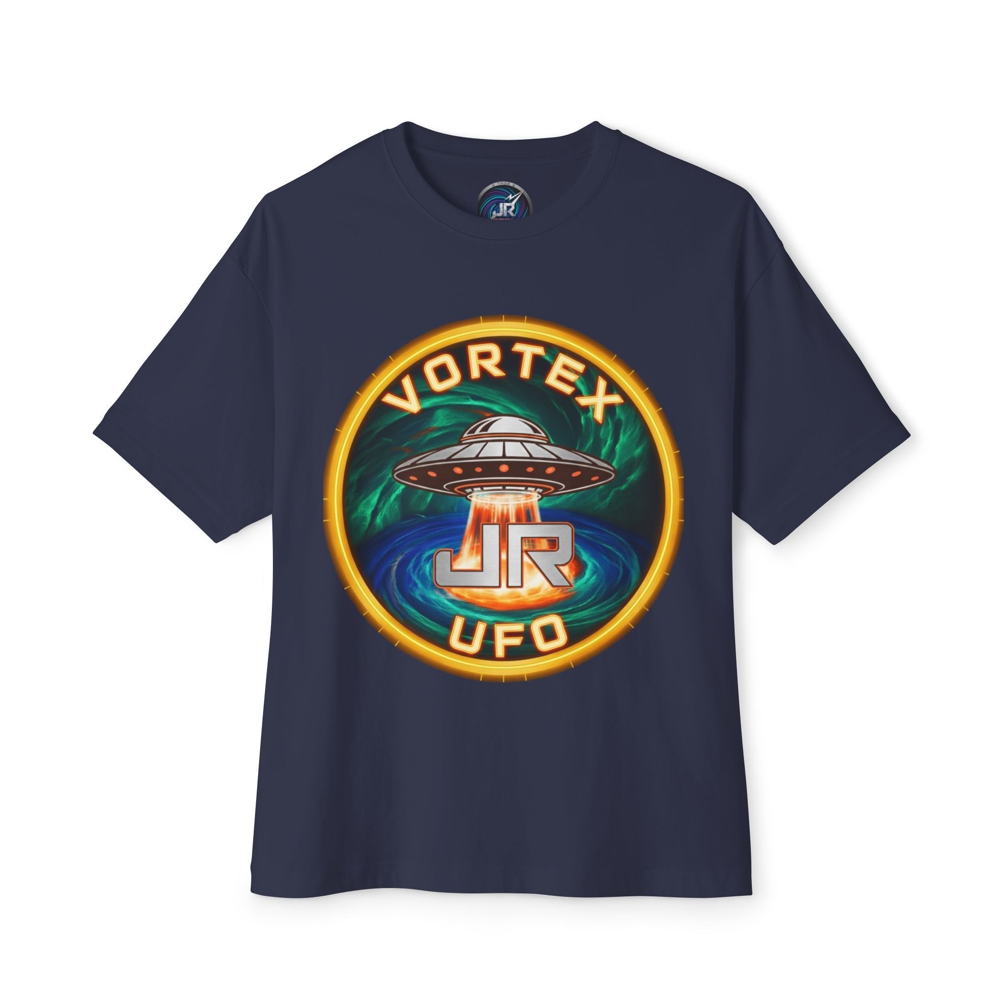 UFO Vortex Graphic Tee — Retro Alien Spaceship T-Shirt Printify
