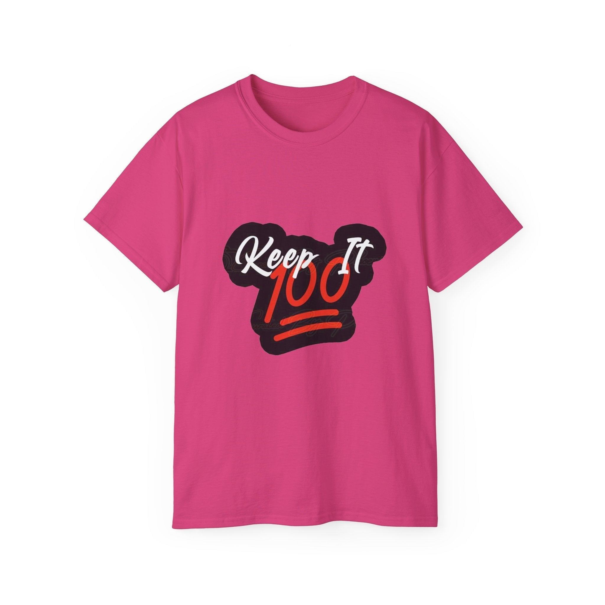 Keep It 100 Tee — "Keep it " Graphic Cotton T-Shirt ⚡️ Printify