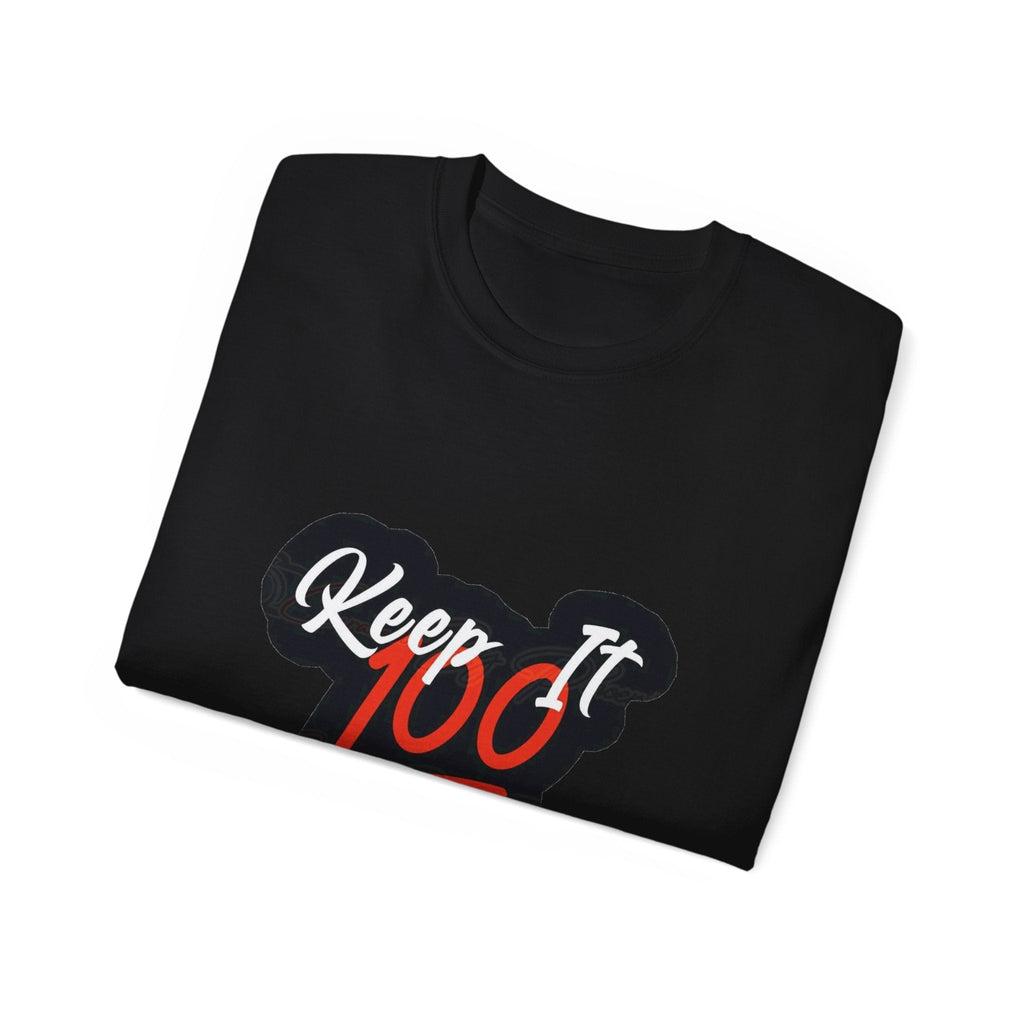 Keep It 100 Tee — "Keep it " Graphic Cotton T-Shirt ⚡️ Printify