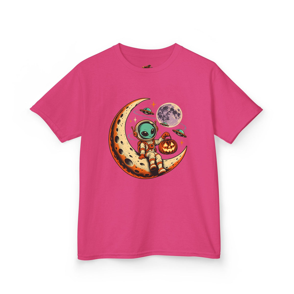 Kids Halloween Alien Moon T-Shirt – Spooky Space Tee