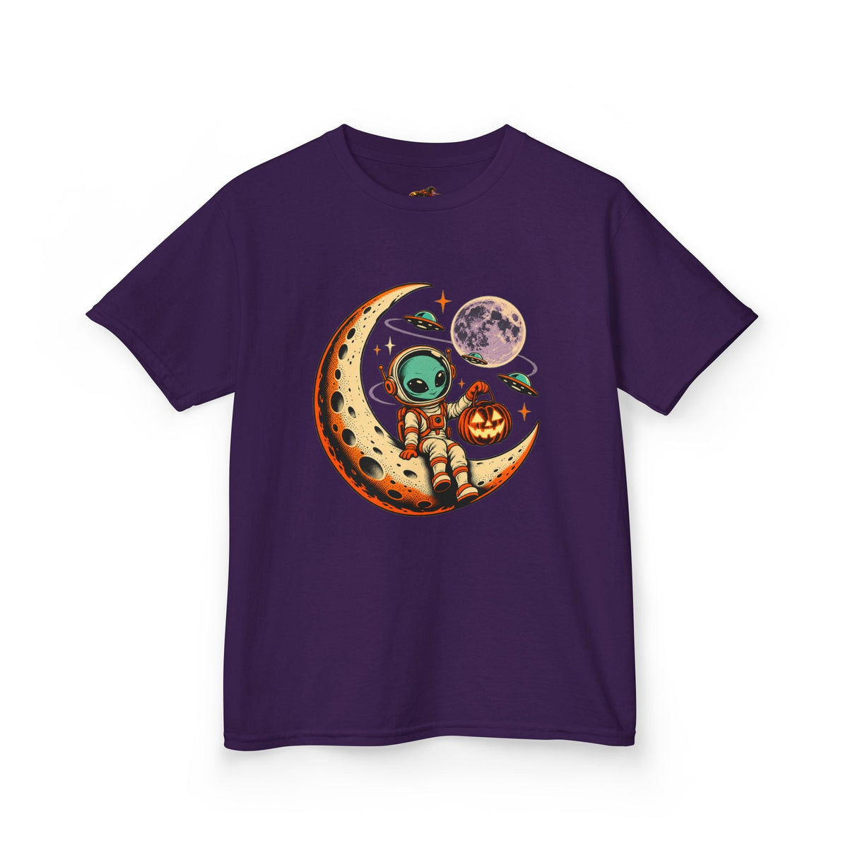 Kids Halloween Alien Moon T-Shirt – Spooky Space Tee