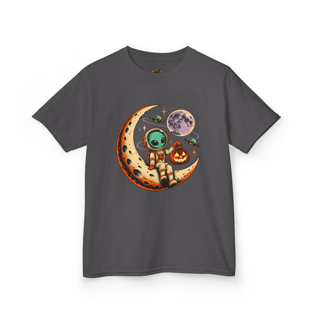 Kids Halloween Alien Moon T-Shirt – Spooky Space Tee