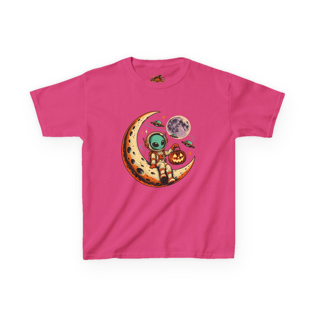 Kids Halloween Alien Moon T-Shirt – Spooky Space Tee