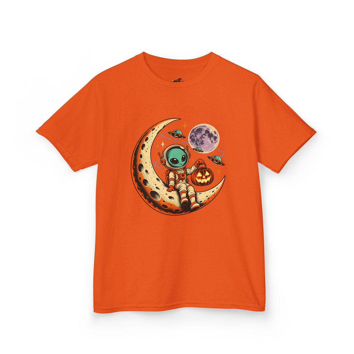 Kids Halloween Alien Moon T-Shirt – Spooky Space Tee