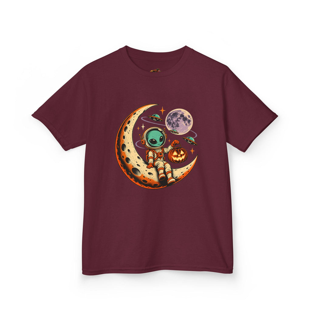 Kids Halloween Alien Moon T-Shirt – Spooky Space Tee