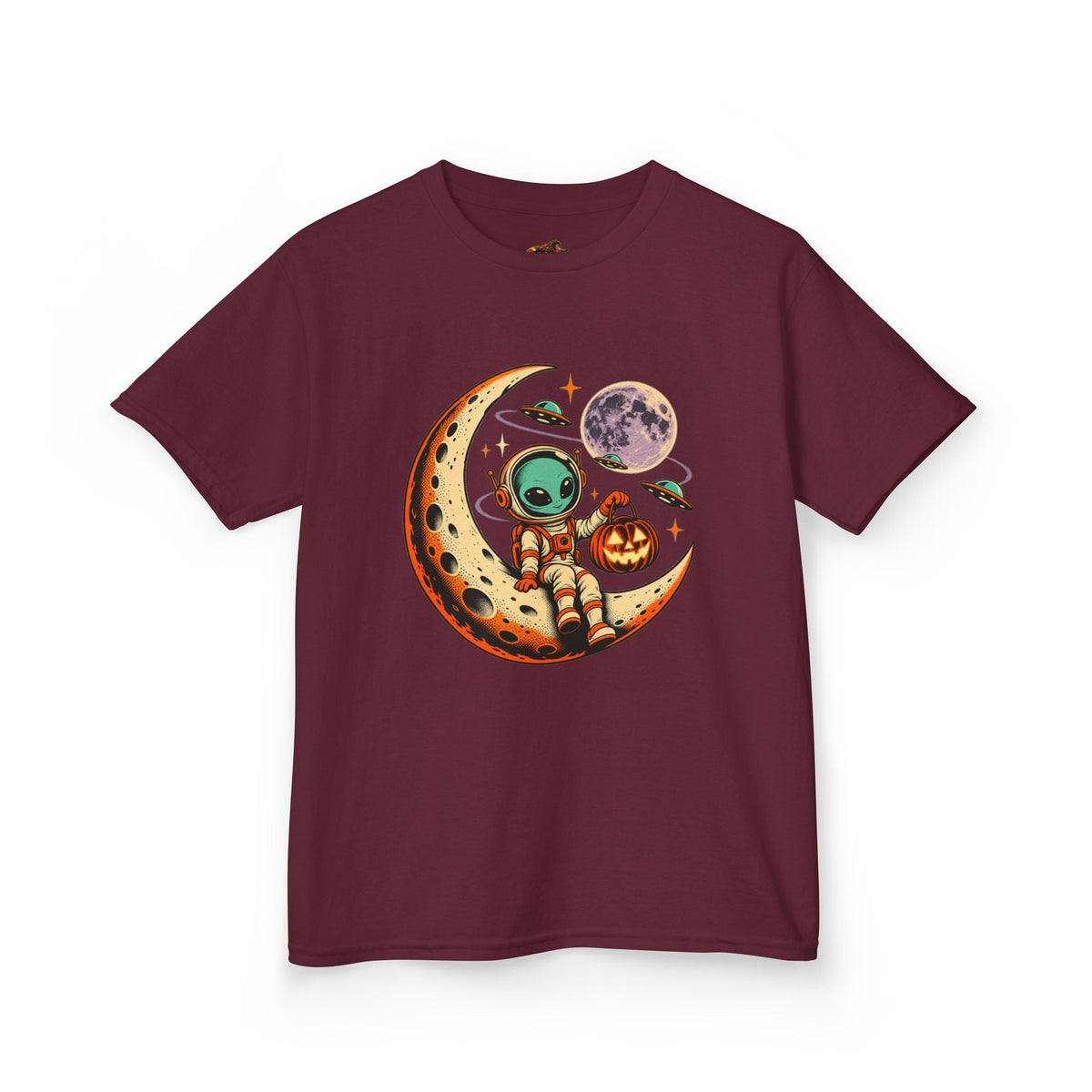 Kids Halloween Alien Moon T-Shirt – Spooky Space Tee