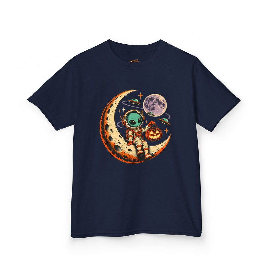 Kids Halloween Alien Moon T-Shirt – Spooky Space Tee