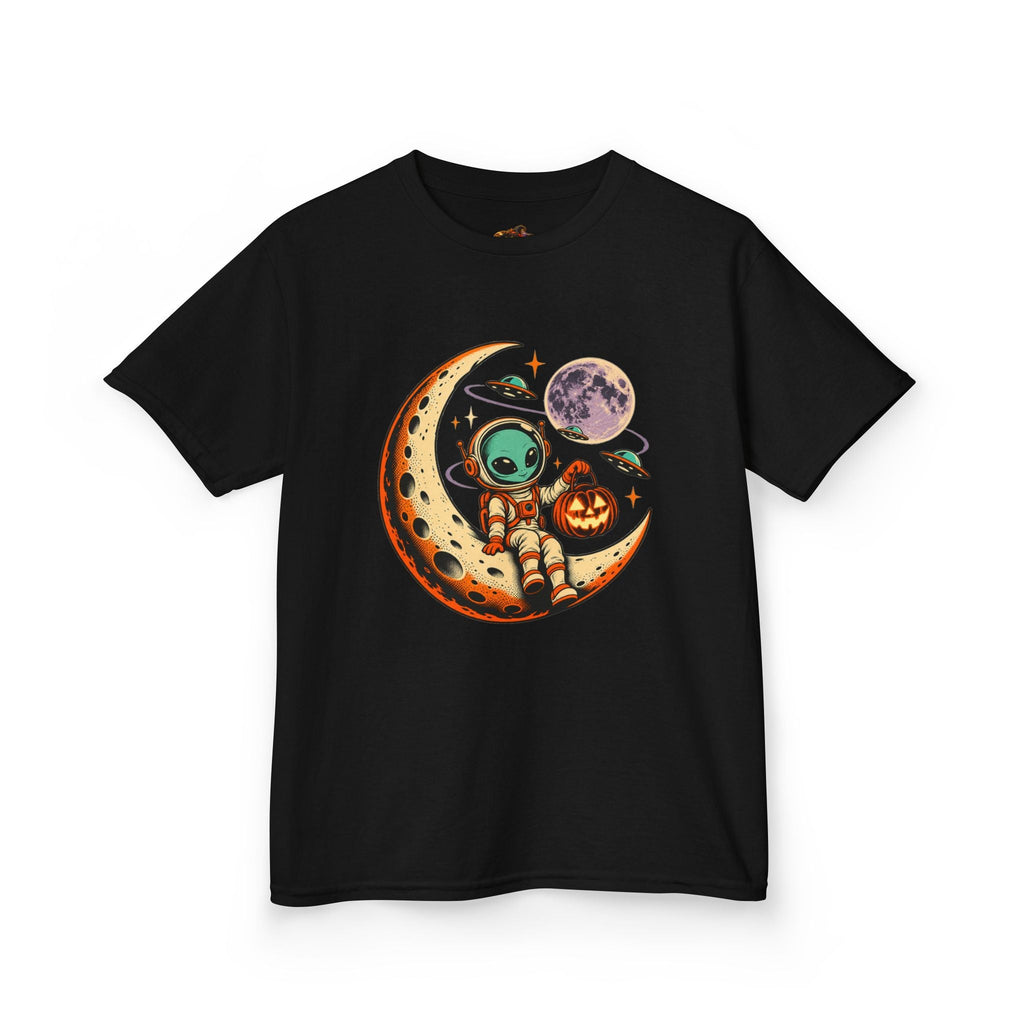 Kids Halloween Alien Moon T-Shirt – Spooky Space Tee