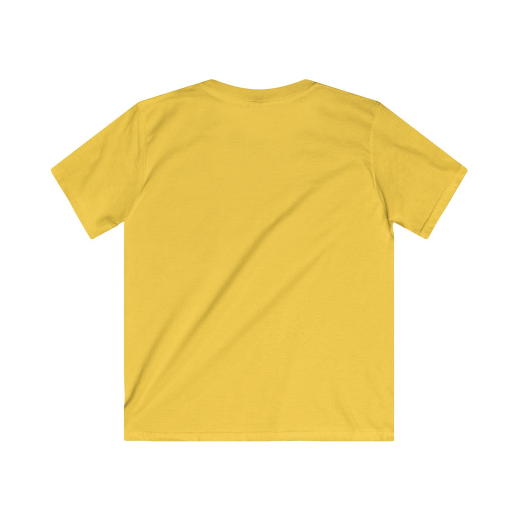 Kids Tee — Colorful Mushroom Candy Swirl Logo Shirt Printify