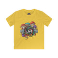 Kids Tee — Colorful Mushroom Candy Swirl Logo Shirt Printify