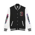 Letterman Jacket — Neon Alien Skull Graphic Varsity Jacket