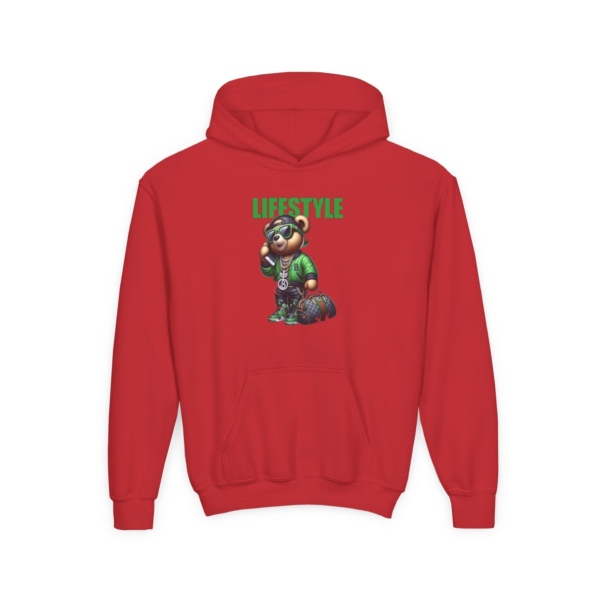 Youth Hooded Sweatshirt with Lifestyle Design - Cozy, Stylish, Fun Wear for Kids, Perfect for Casual Days, Gift Ideas, Streetwear Printify