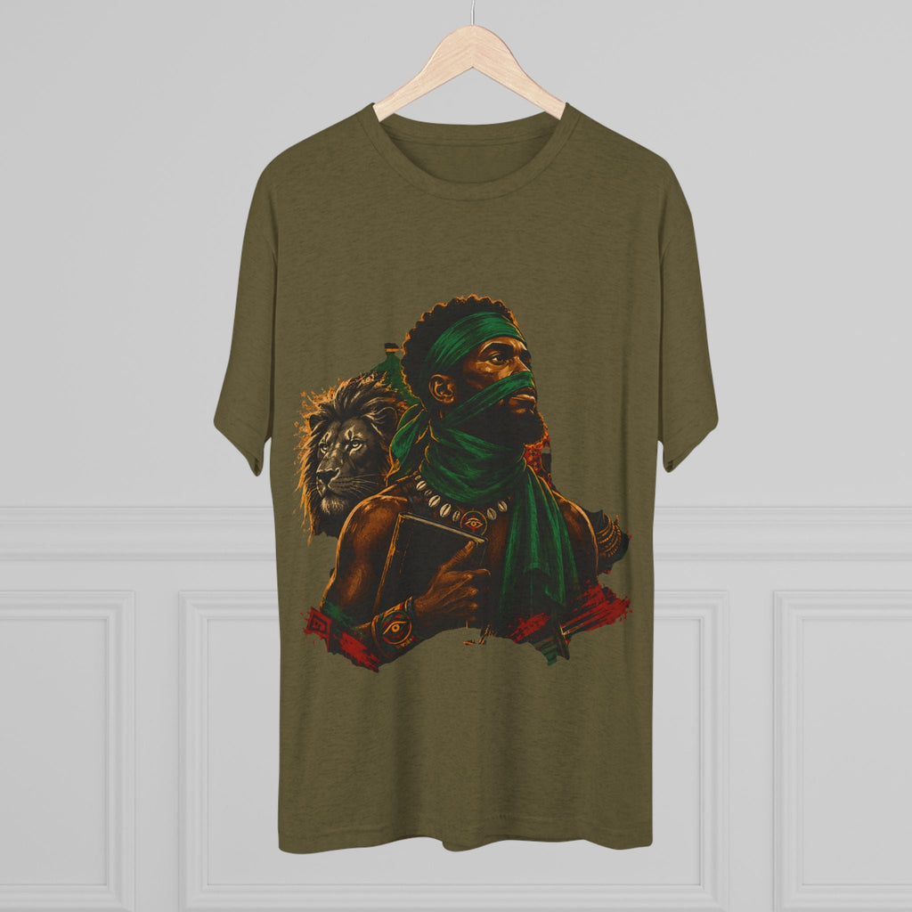 Lion Scholar Tee - Afrocentric Warrior King Graphic T-Shirt