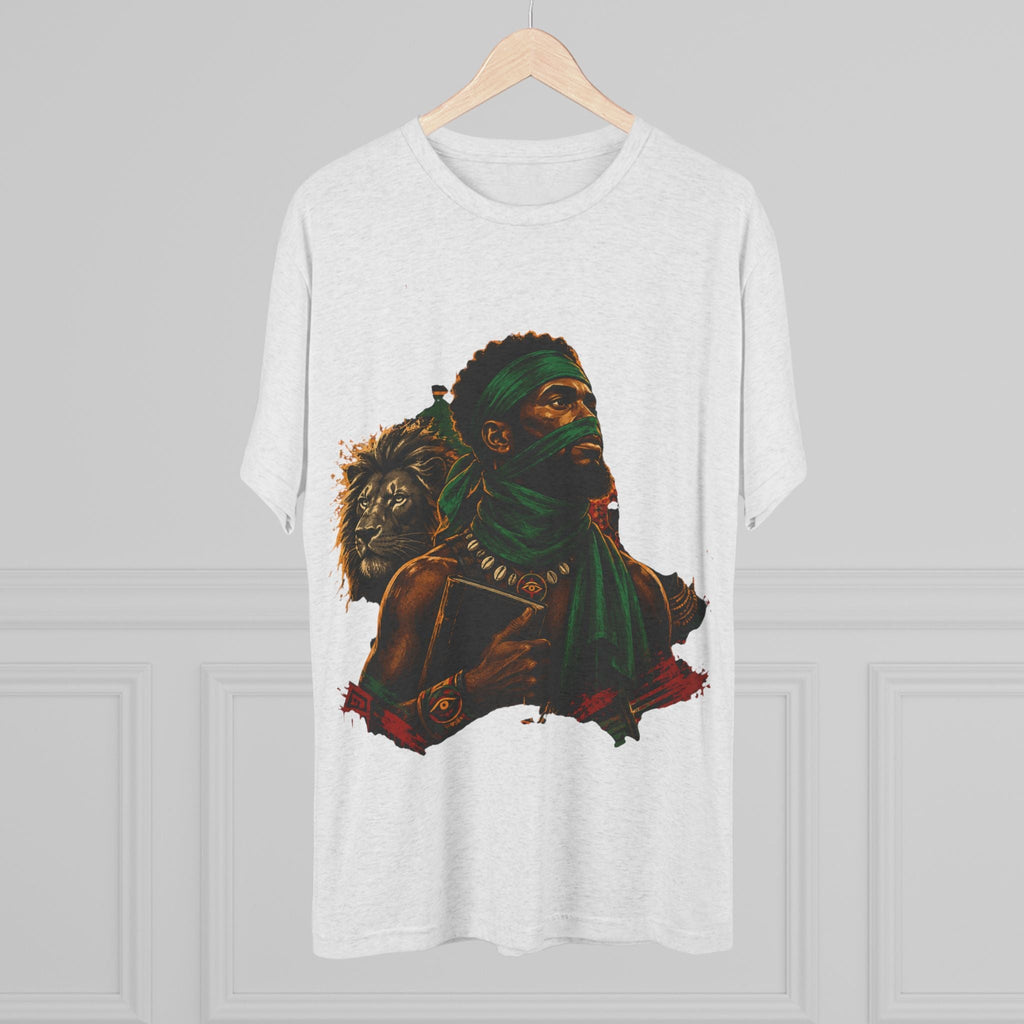 Lion Scholar Tee - Afrocentric Warrior King Graphic T-Shirt