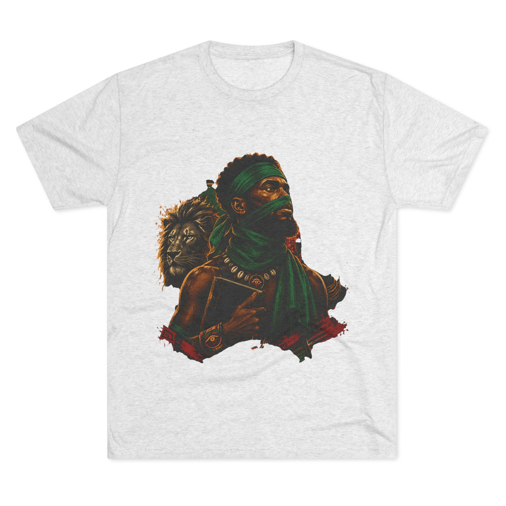 Lion Scholar Tee - Afrocentric Warrior King Graphic T-Shirt
