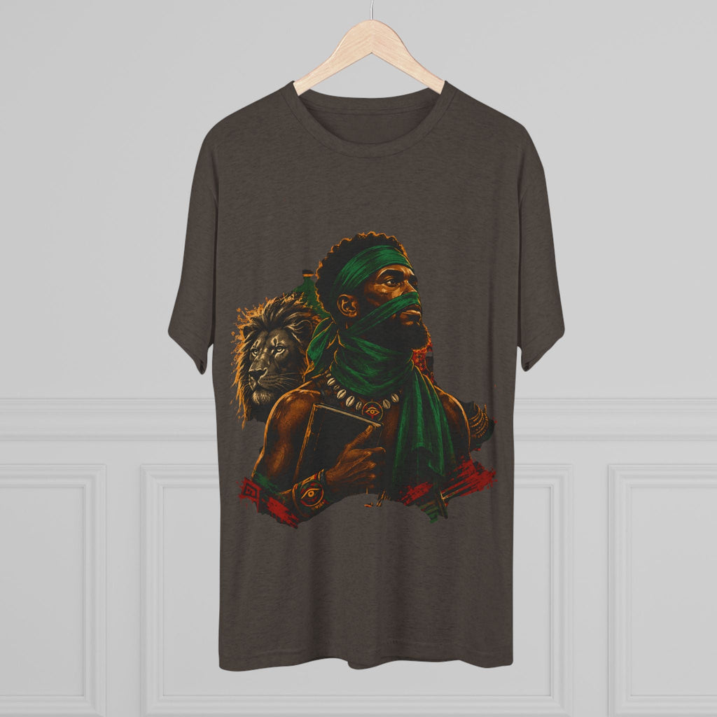 Lion Scholar Tee - Afrocentric Warrior King Graphic T-Shirt