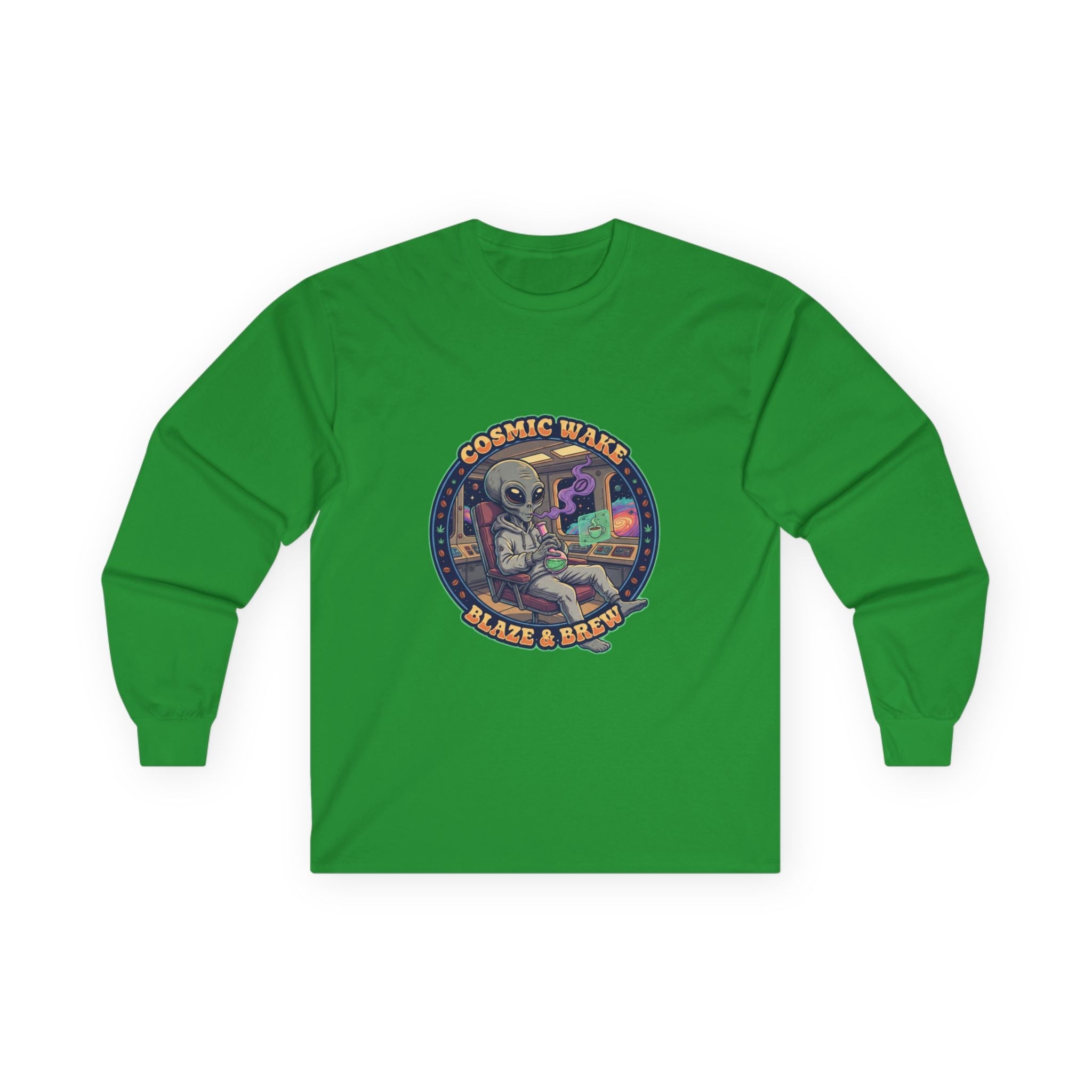 Long Sleeve Tee - Cosmic Wake n Bake Design