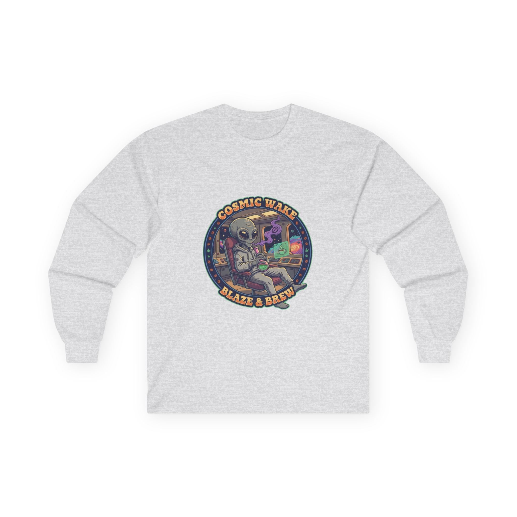 Long Sleeve Tee - Cosmic Wake n Bake Design