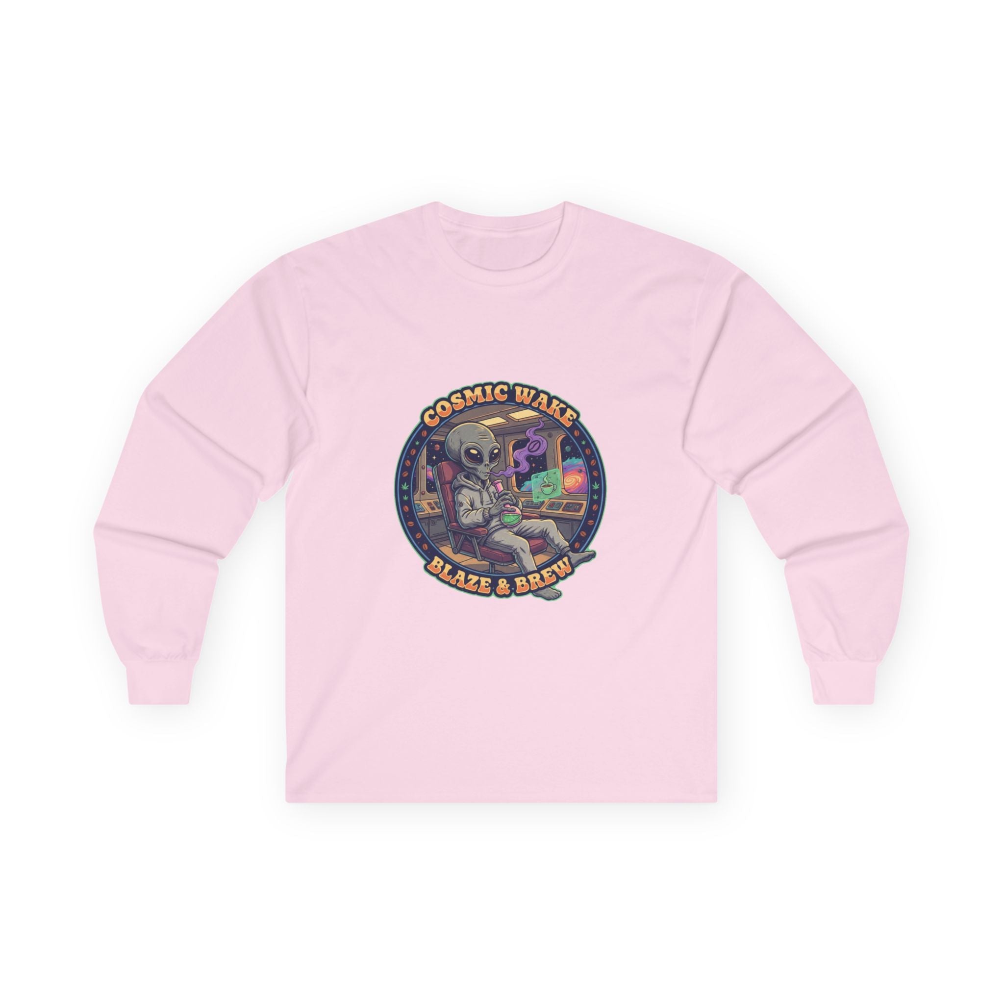 Long Sleeve Tee - Cosmic Wake n Bake Design