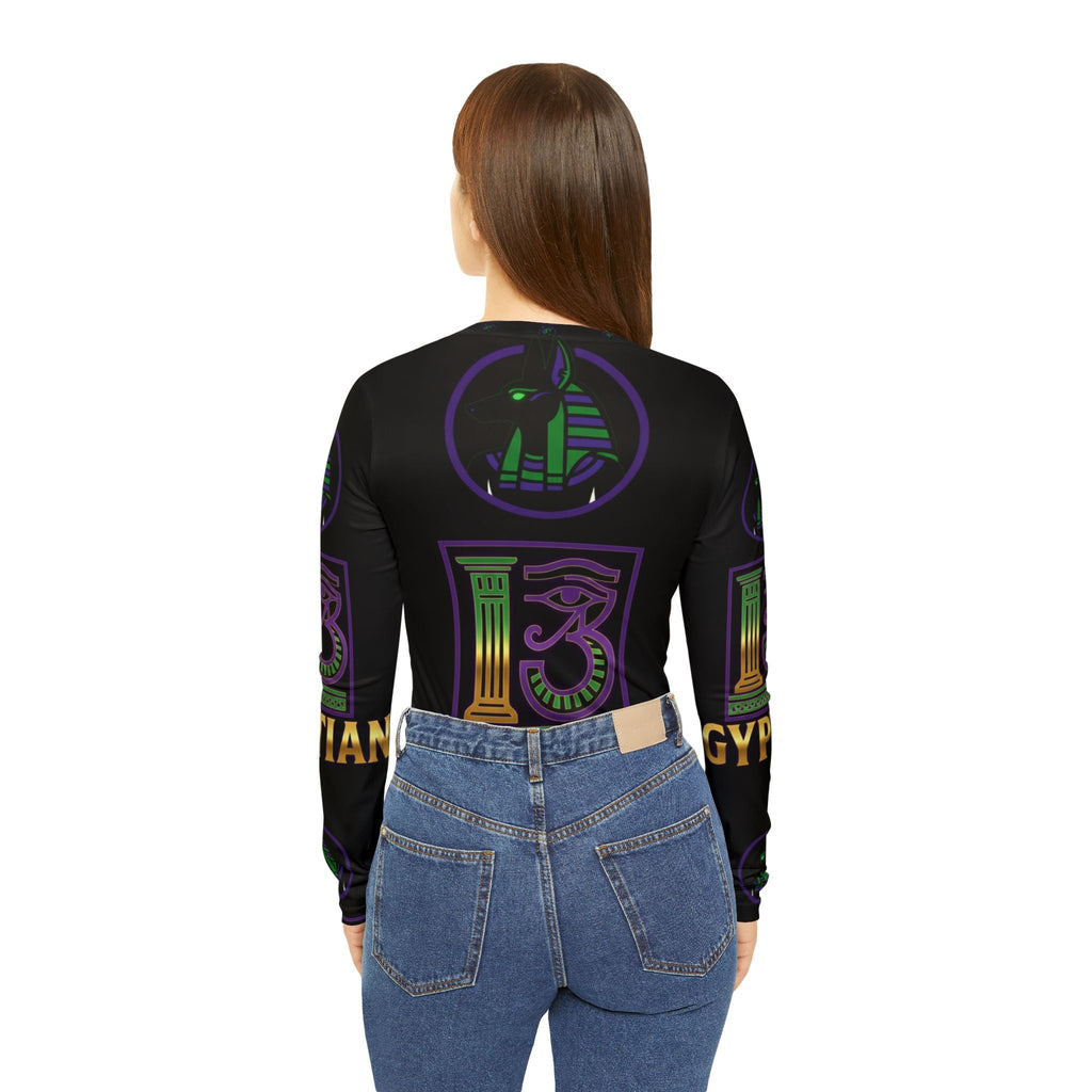 Long Sleeve V-neck Egypt Inspired Shirt Printify
