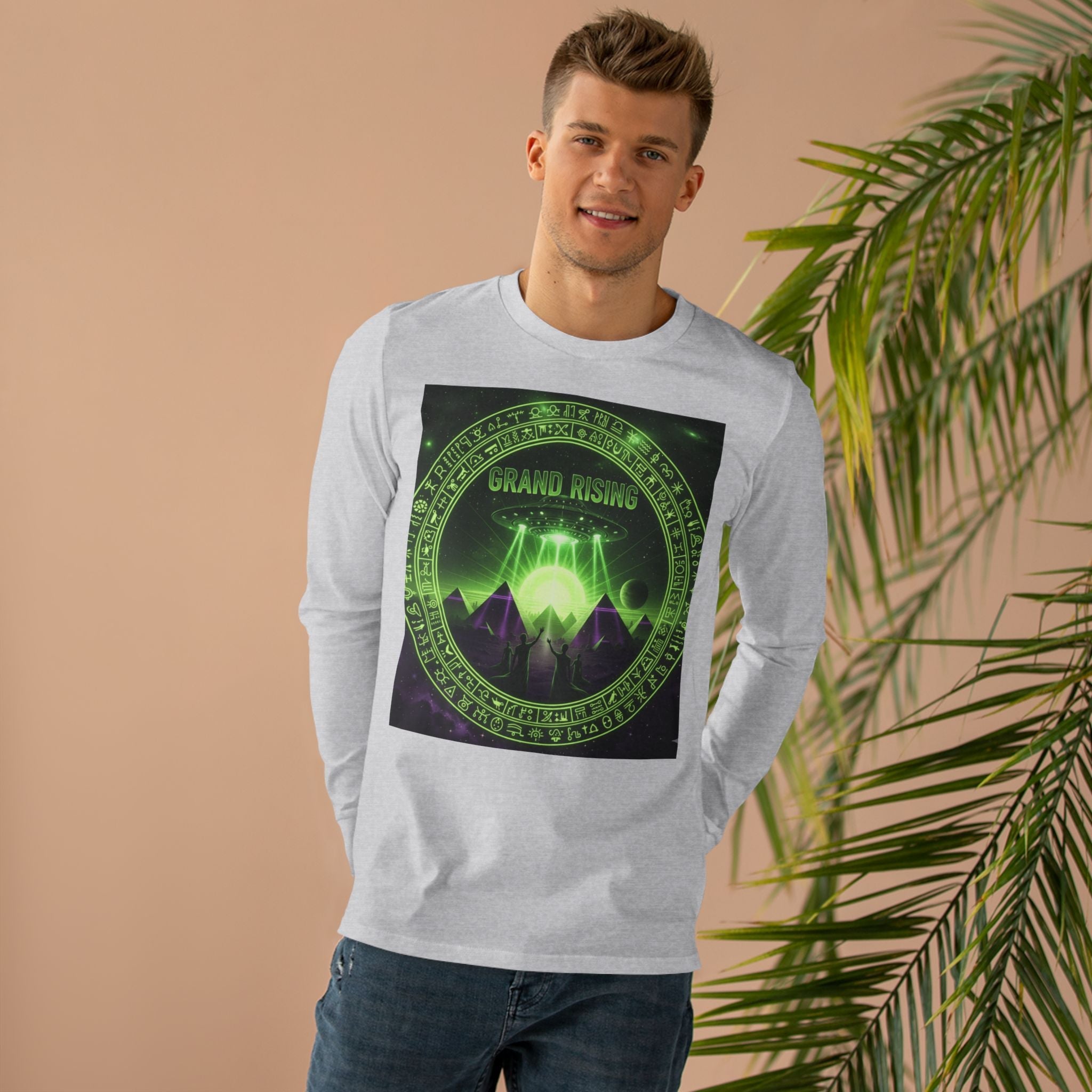 Longsleeve Tee - Grand Rising Design for Men9️⃣ Printify