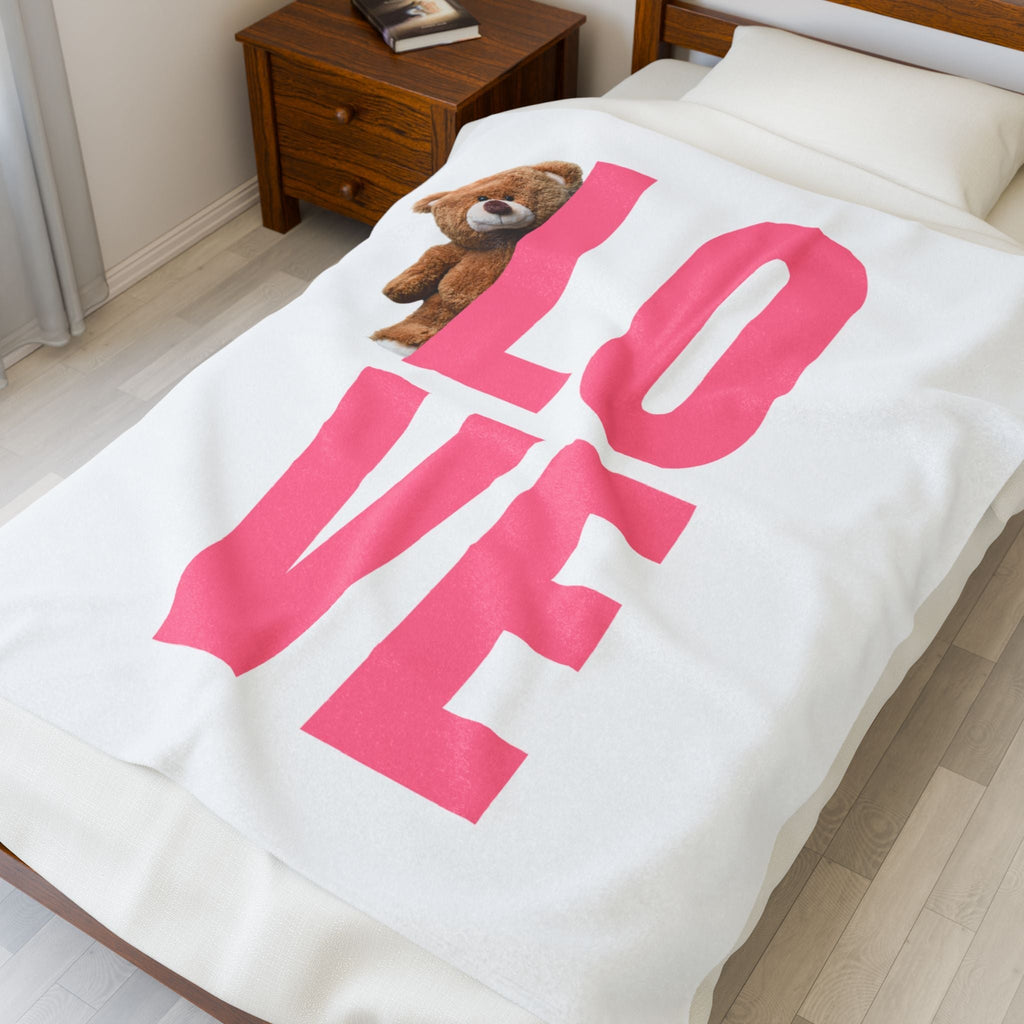 Love Plush Blanket - Cozy Velveteen Throw for Comfort & Gifts Printify